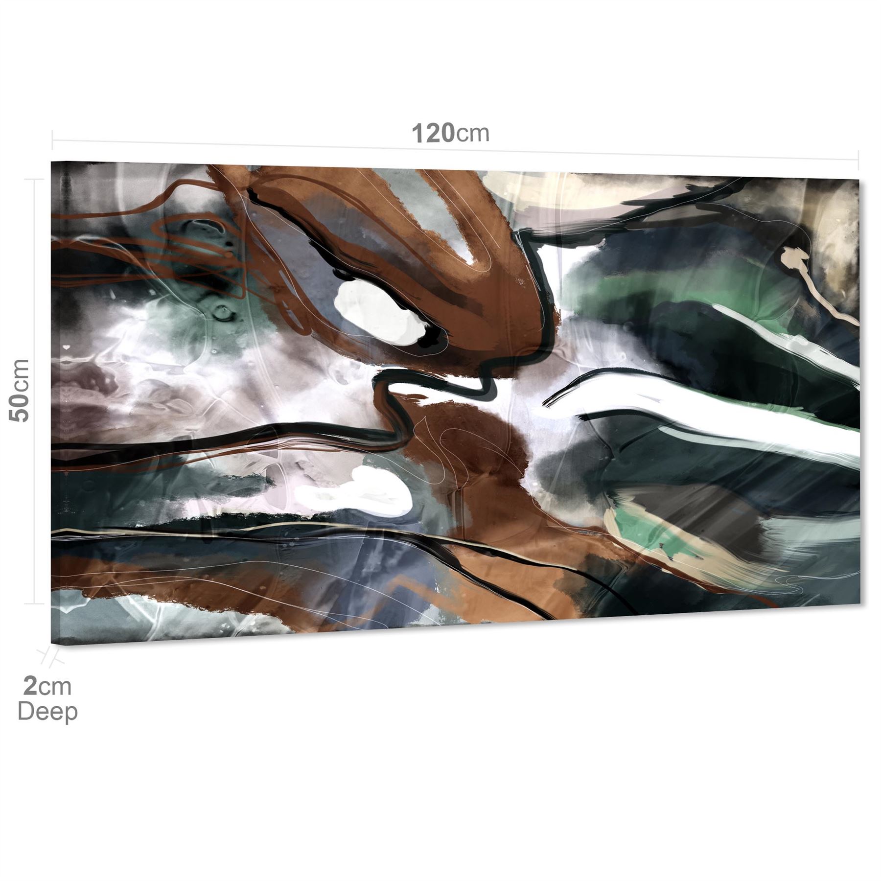 Abstract Brown Green Graphic Framed Art Prints - Picture 35 of 55