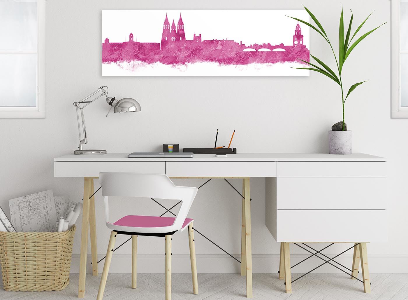 Cork Skyline Canvas Wall Art Print - 17 Colours Available - 94cm wide - Picture 47 of 86