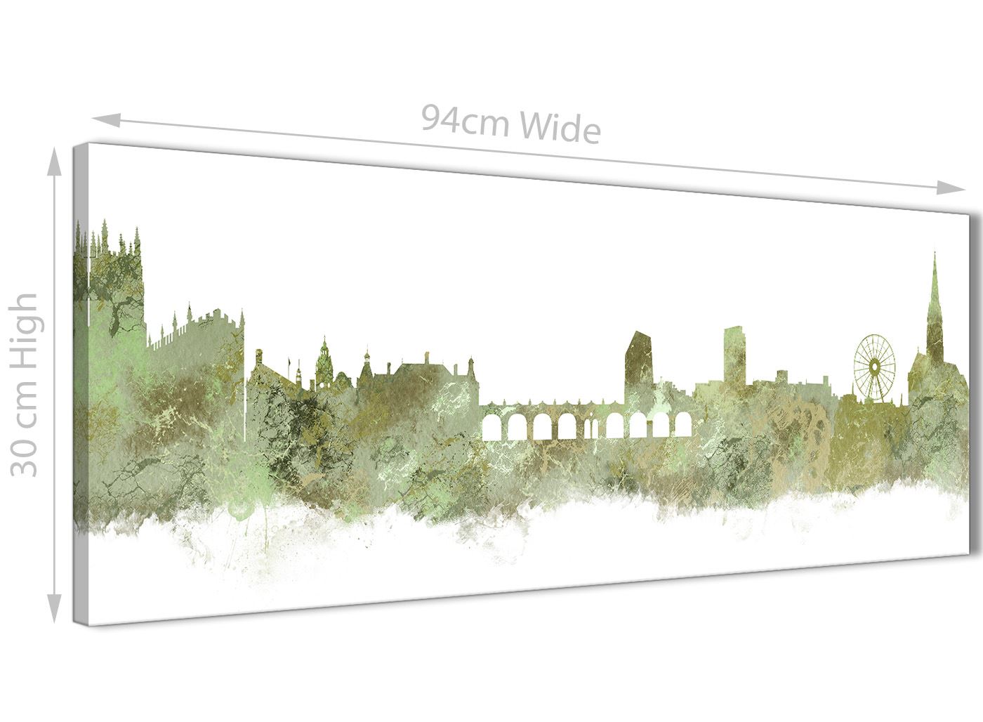 Sheffield Skyline Canvas Wall Art Print - 17 Colours Available - 94cm wide - Picture 79 of 86