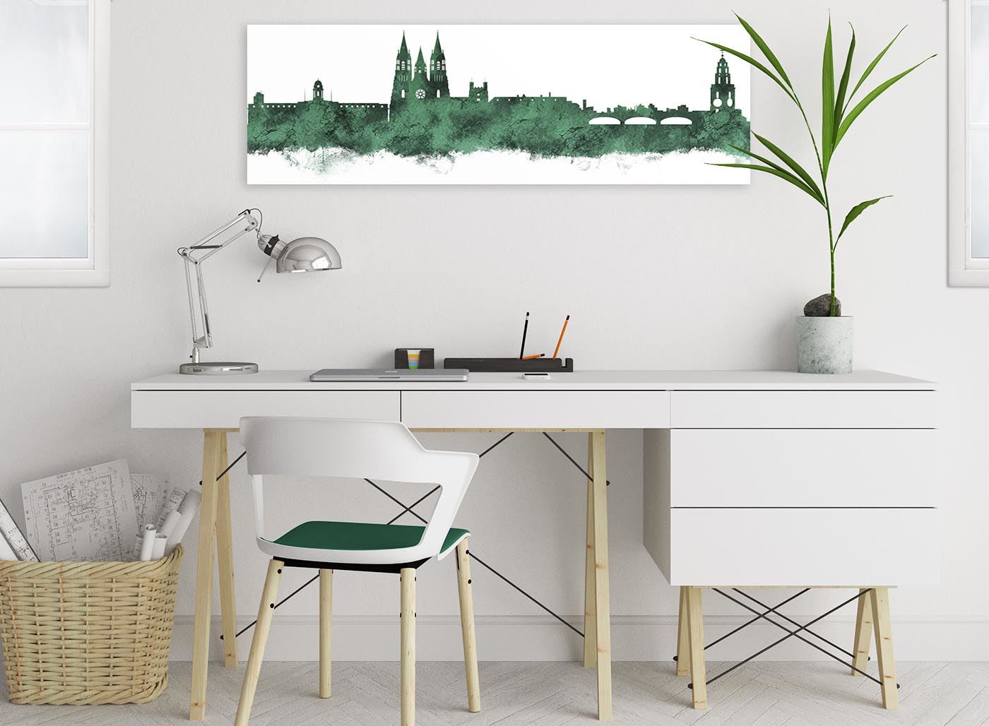 Cork Skyline Canvas Wall Art Print - 17 Colours Available - 94cm wide - Picture 37 of 86