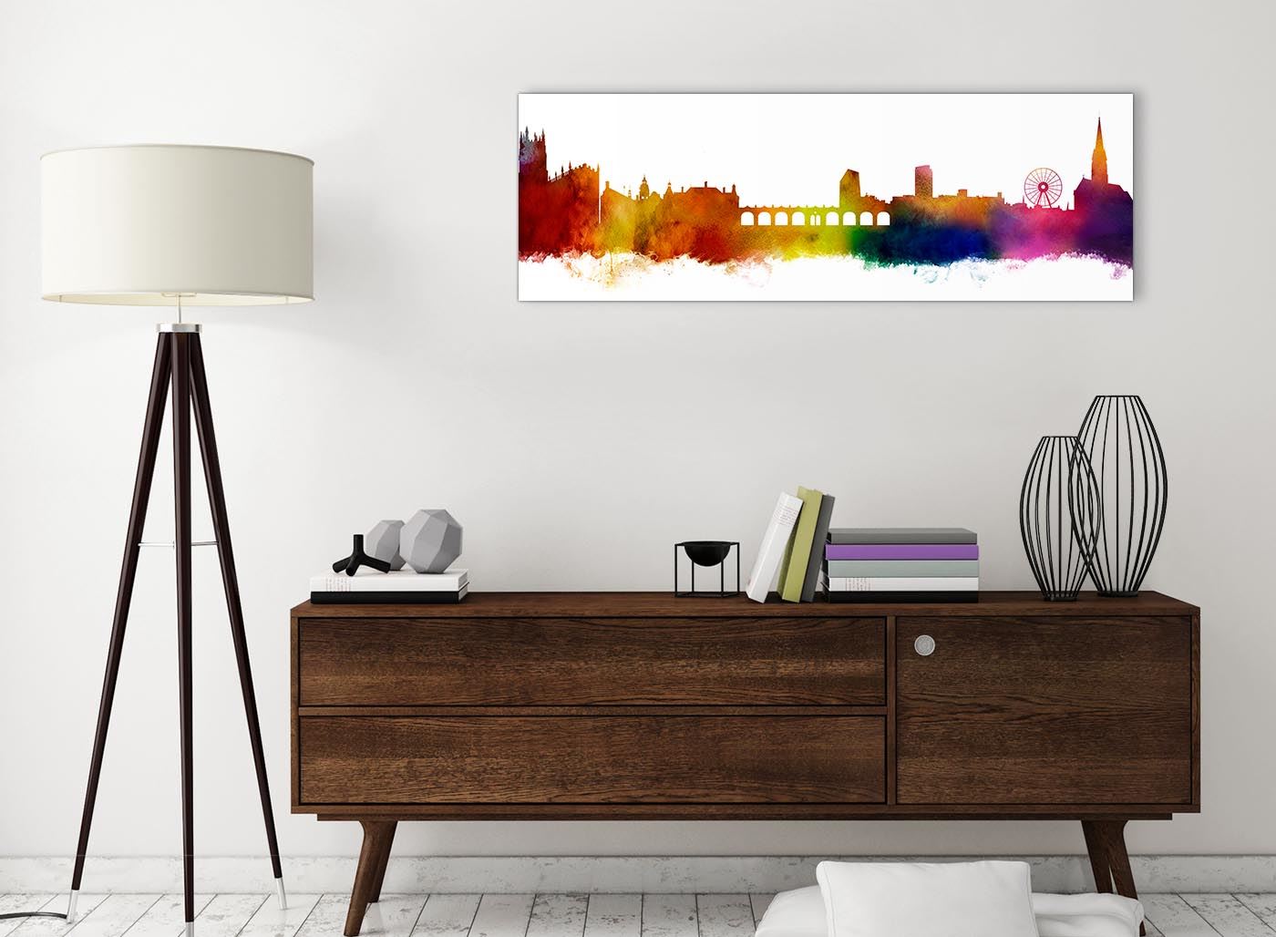 Sheffield Skyline Canvas Wall Art Print - 17 Colours Available - 94cm wide - Picture 53 of 86