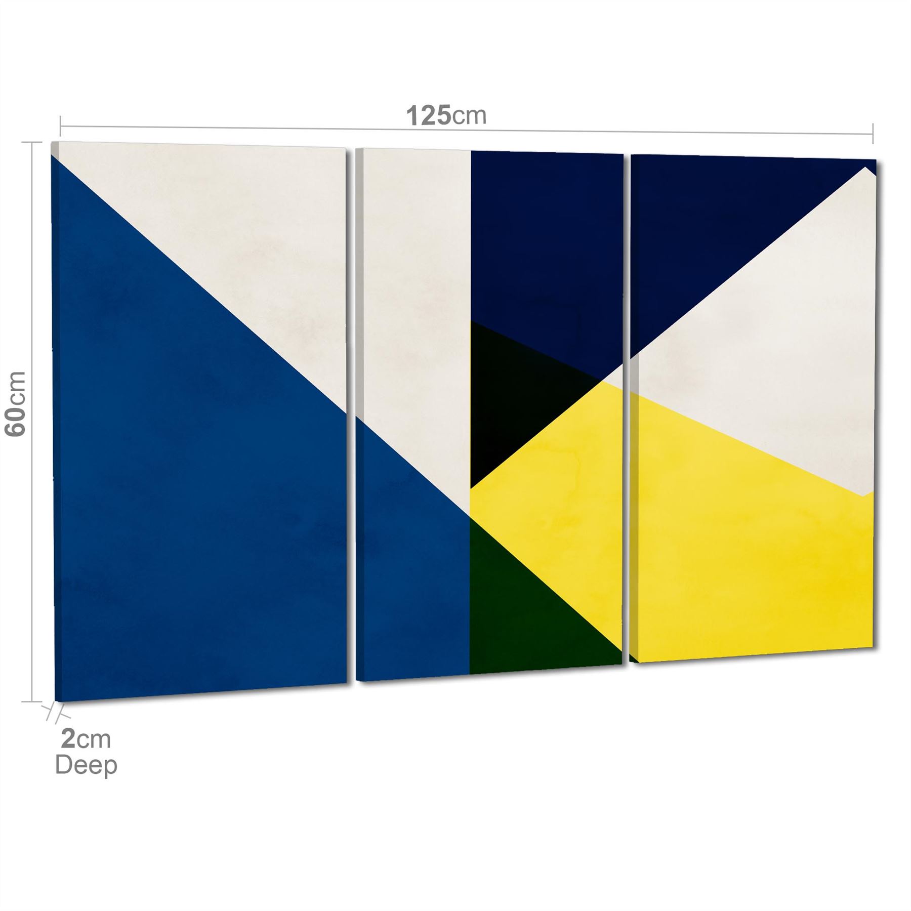 Abstrakte gelb blau Kunstwerk Leinwand Kunst Bilder - Bild 40 von 55