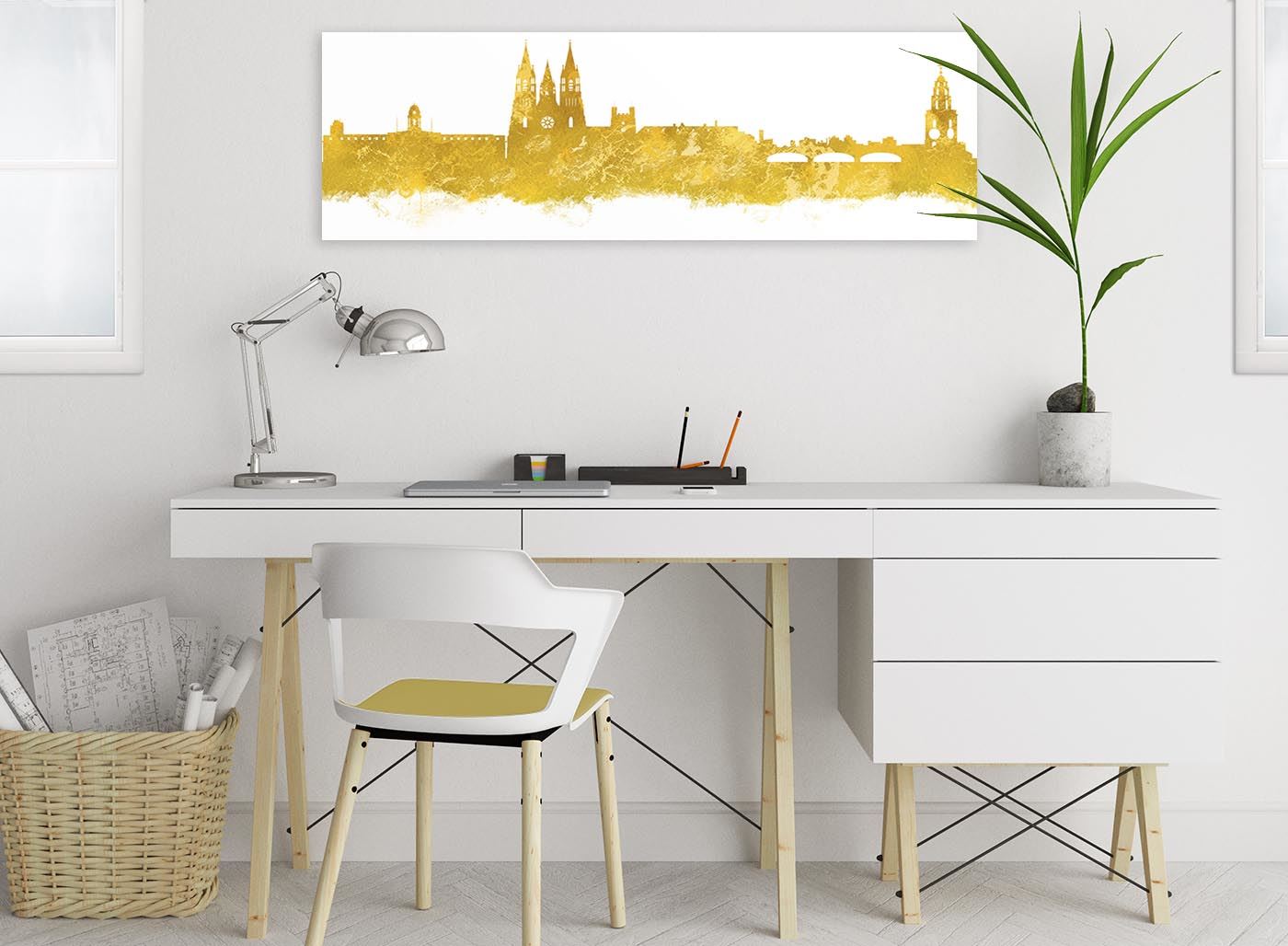 Cork Skyline Canvas Wall Art Print - 17 Colours Available - 94cm wide - Picture 62 of 86