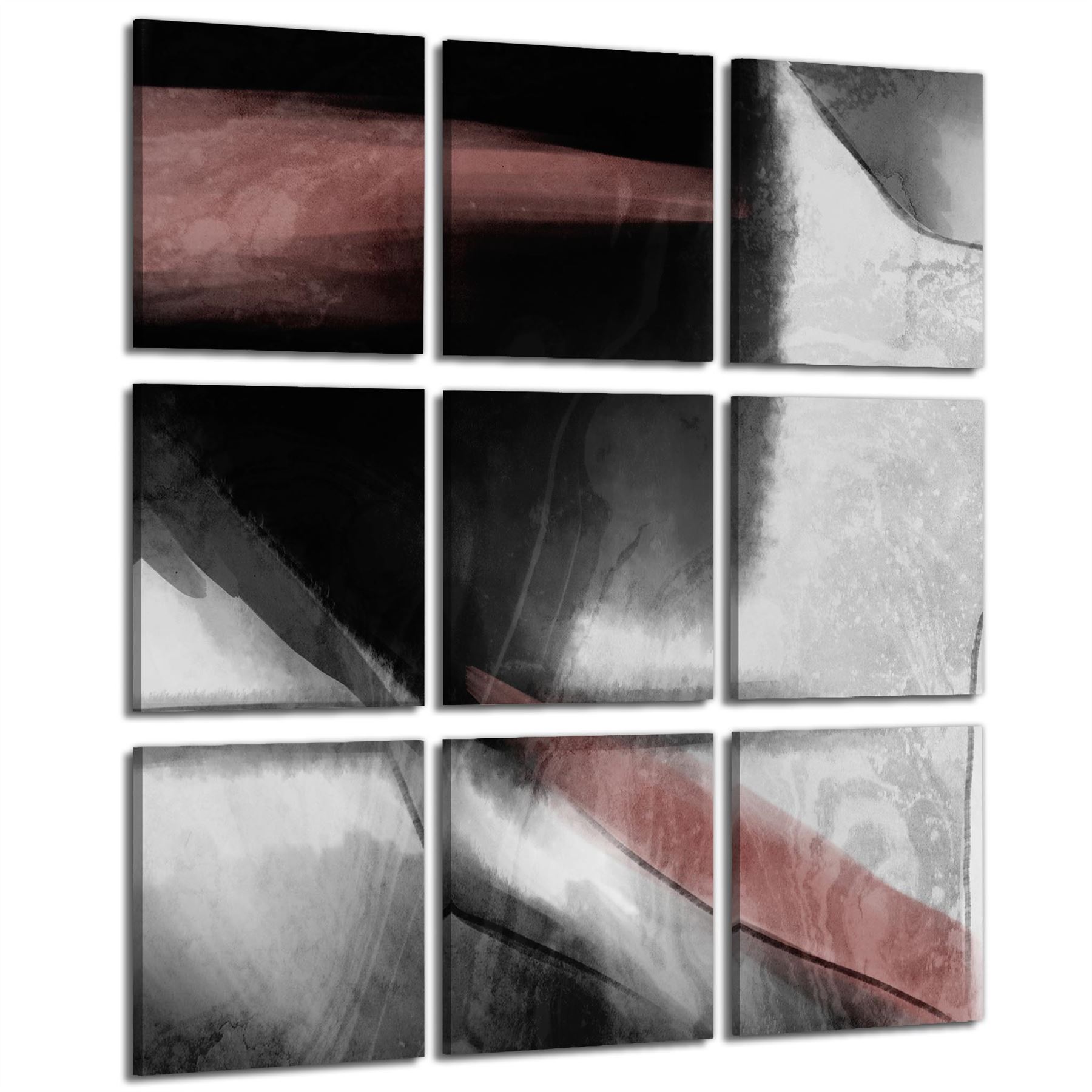 Abstract Black and White Pink Artwork Canvas Gallery Wall Art Picture Niska cena, WYPRZEDAŻ
