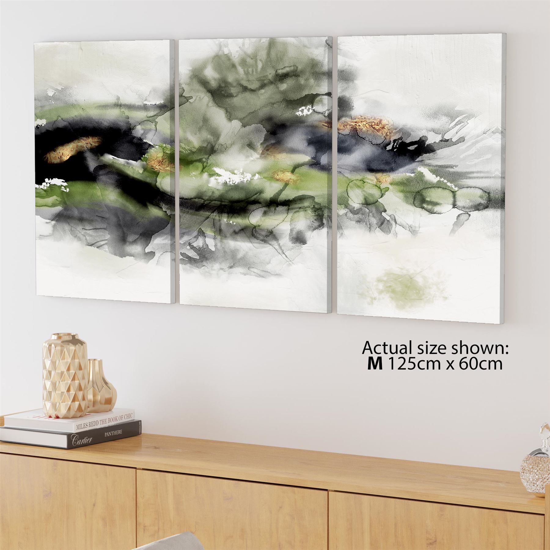 Abstract Lime Green Grey Watercolour Canvas Art Pictures - Picture 37 of 54