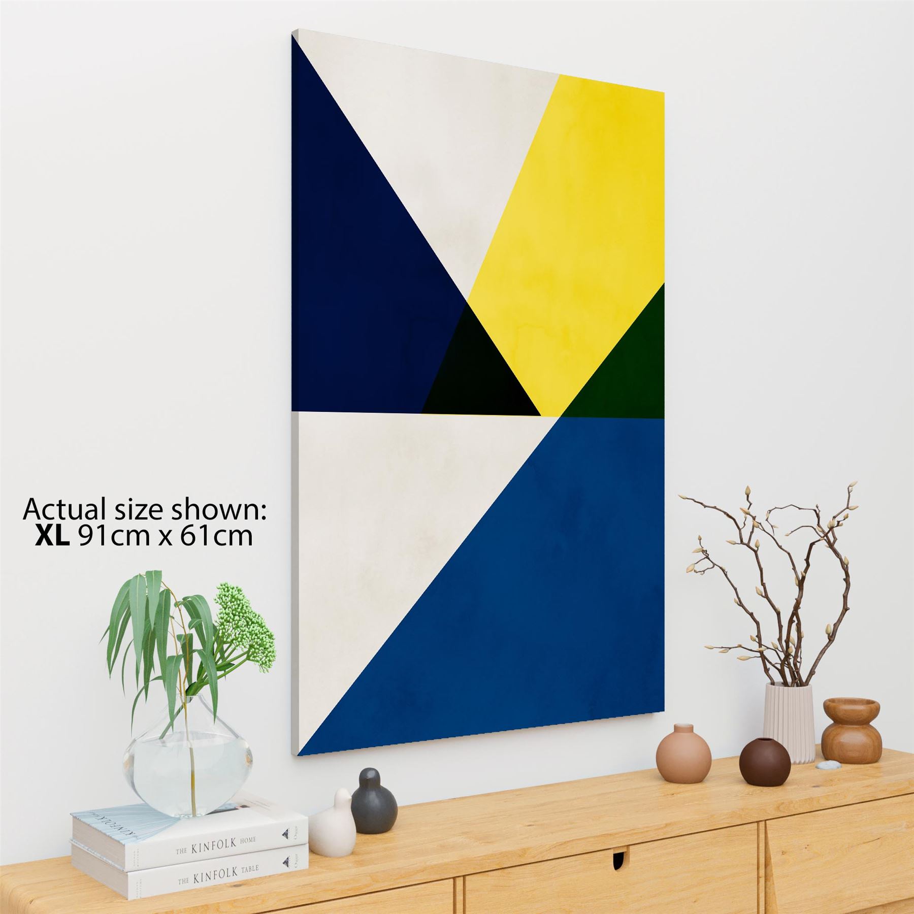 Abstrakte gelb blau Kunstwerk Leinwand Kunst Bilder - Bild 27 von 55