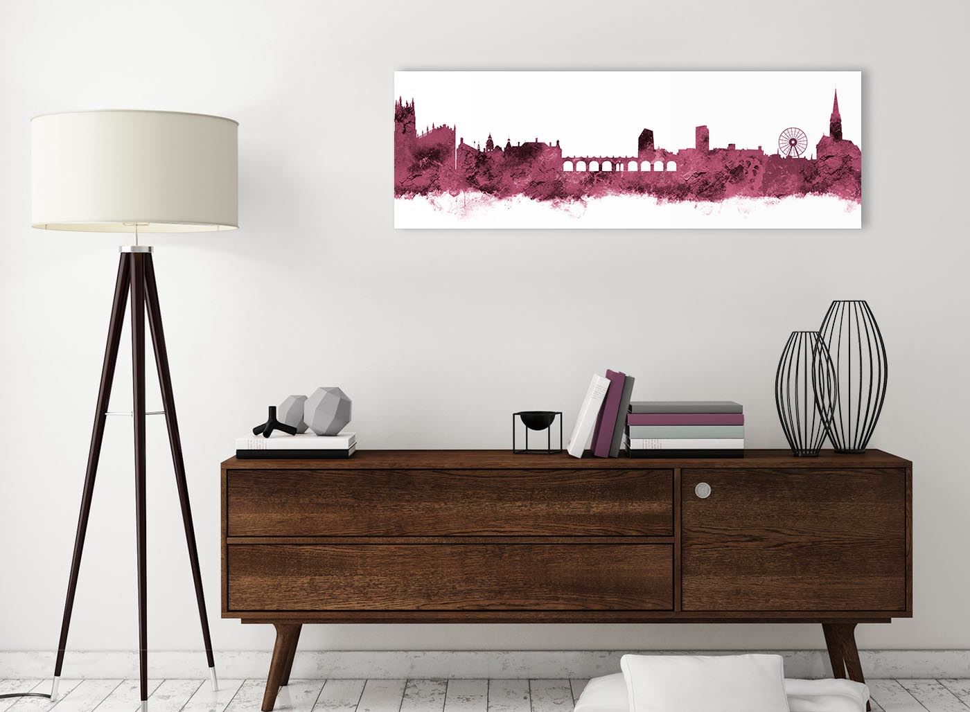 Sheffield Skyline Canvas Wall Art Print - 17 Colours Available - 94cm wide - Picture 63 of 86