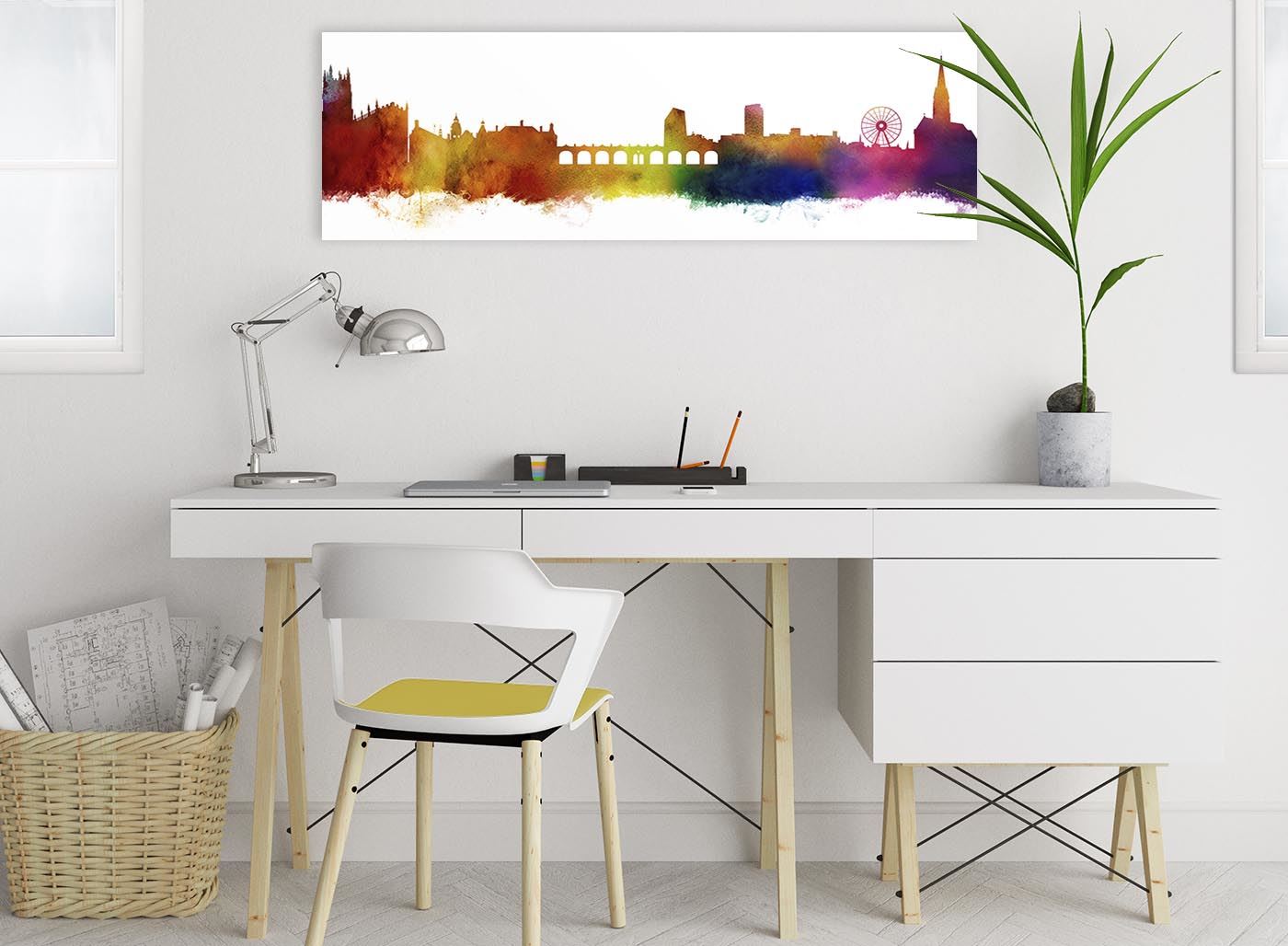 Sheffield Skyline Canvas Wall Art Print - 17 Colours Available - 94cm wide - Picture 56 of 86