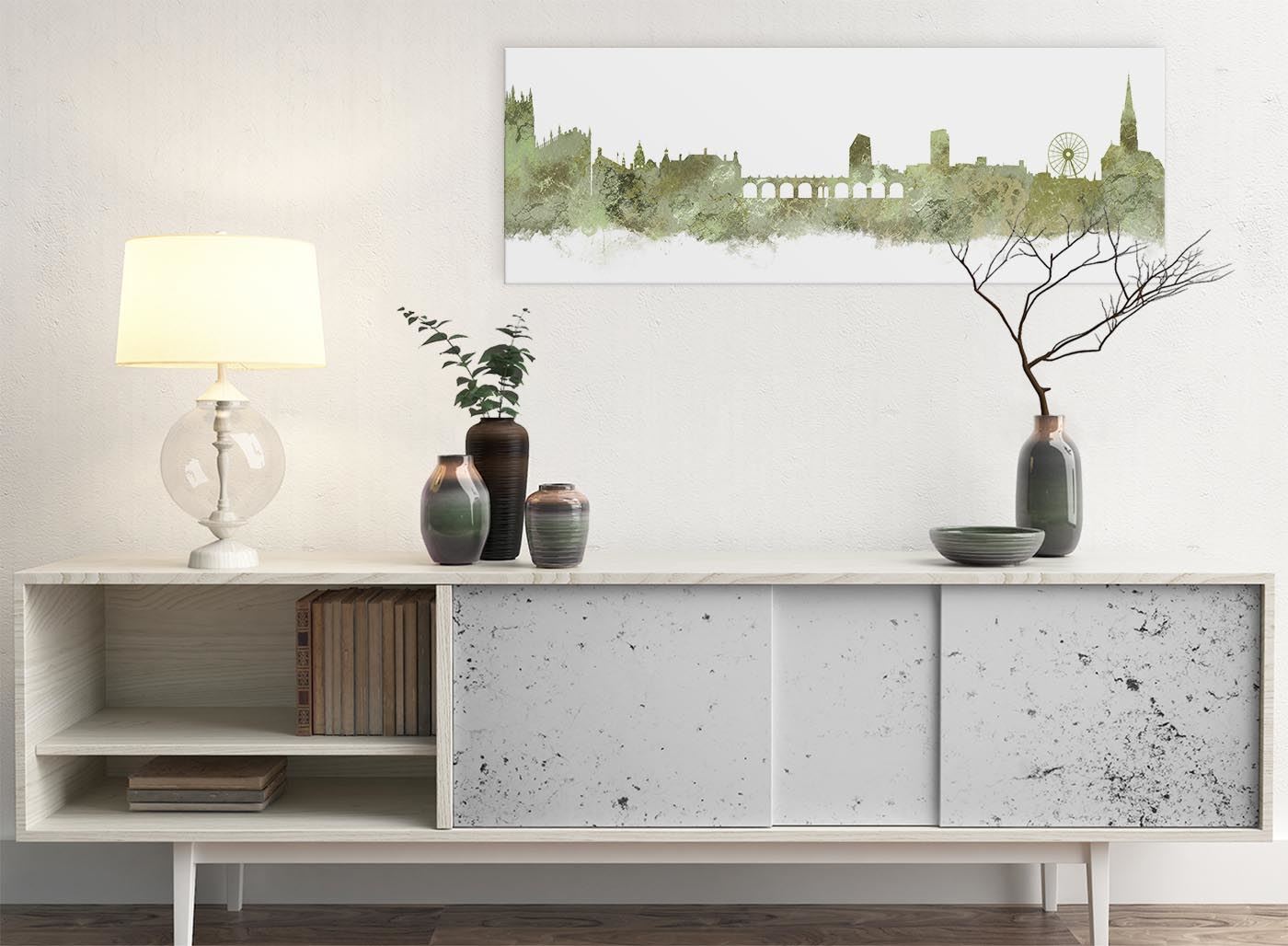 Sheffield Skyline Canvas Wall Art Print - 17 Colours Available - 94cm wide - Picture 80 of 86