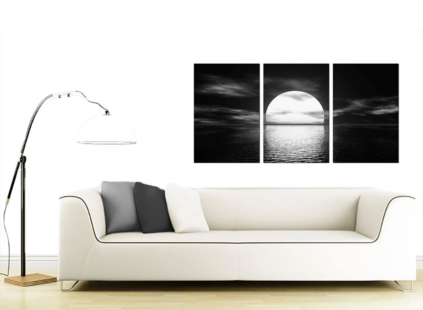 Set of 3 Panel Black White Canvas Wall Art Pictures Large Prints 3003