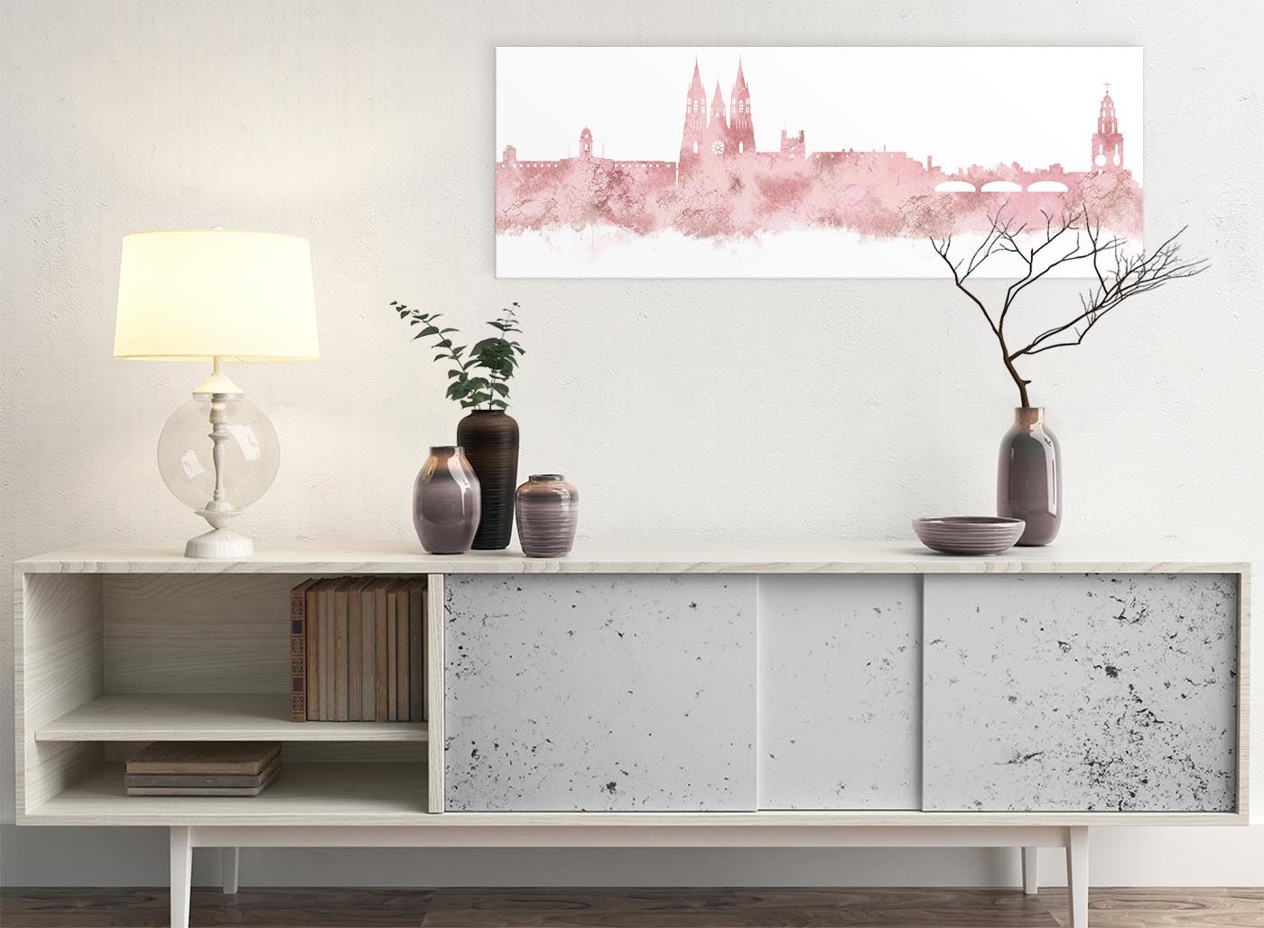 Cork Skyline Canvas Wall Art Print - 17 Colours Available - 94cm wide - Picture 11 of 86