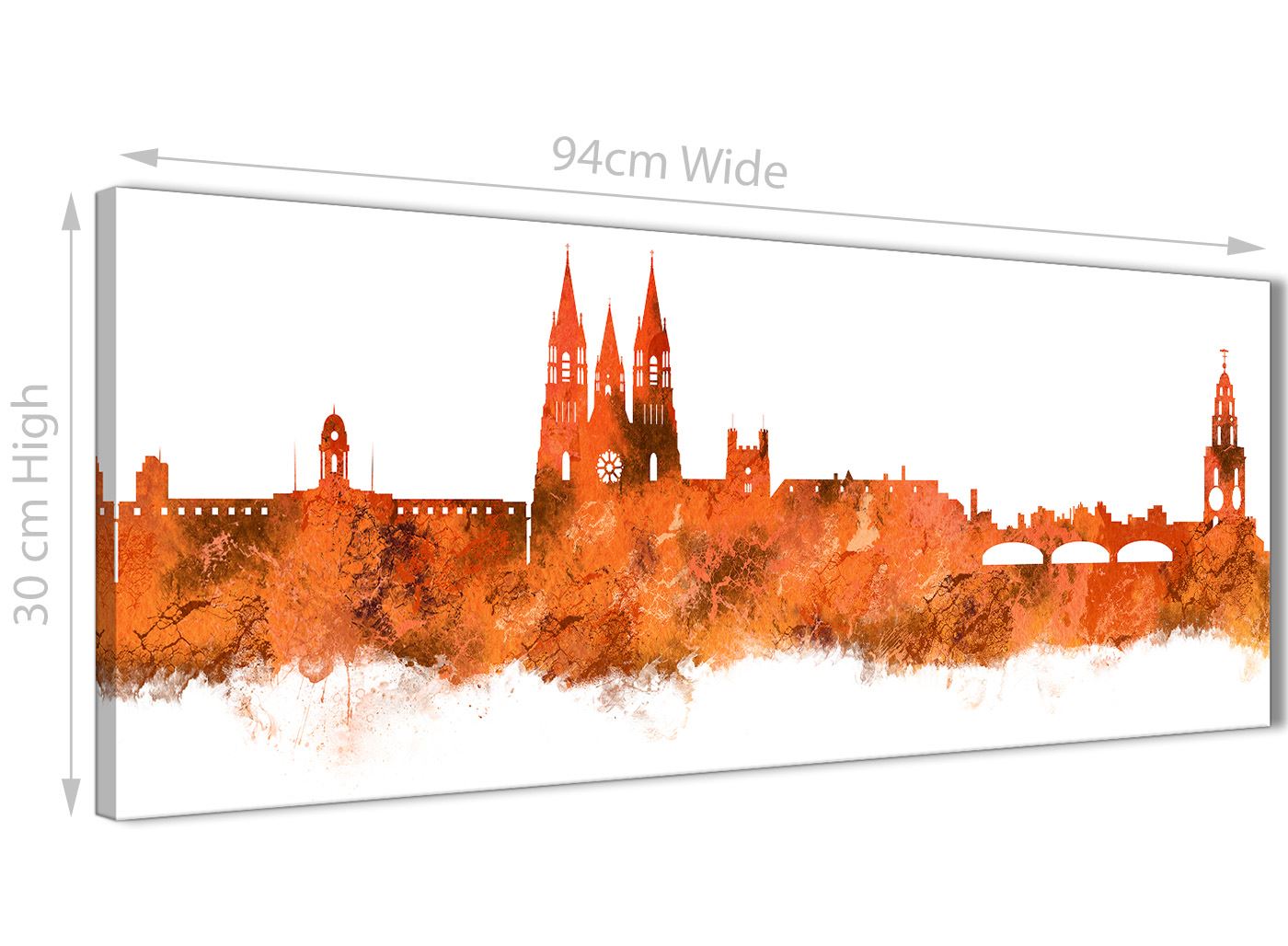Cork Skyline Canvas Wall Art Print - 17 Colours Available - 94cm wide - Picture 20 of 86