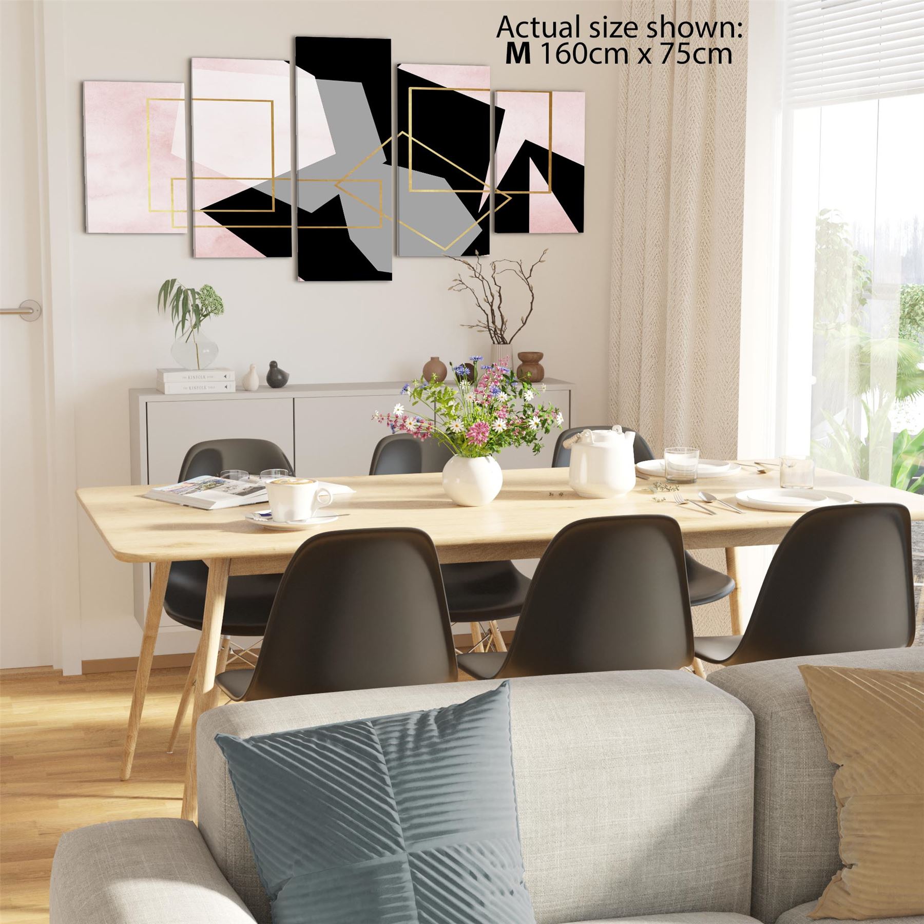 Landscape Canvas Art Prints Pink Black - Picture 51 of 55