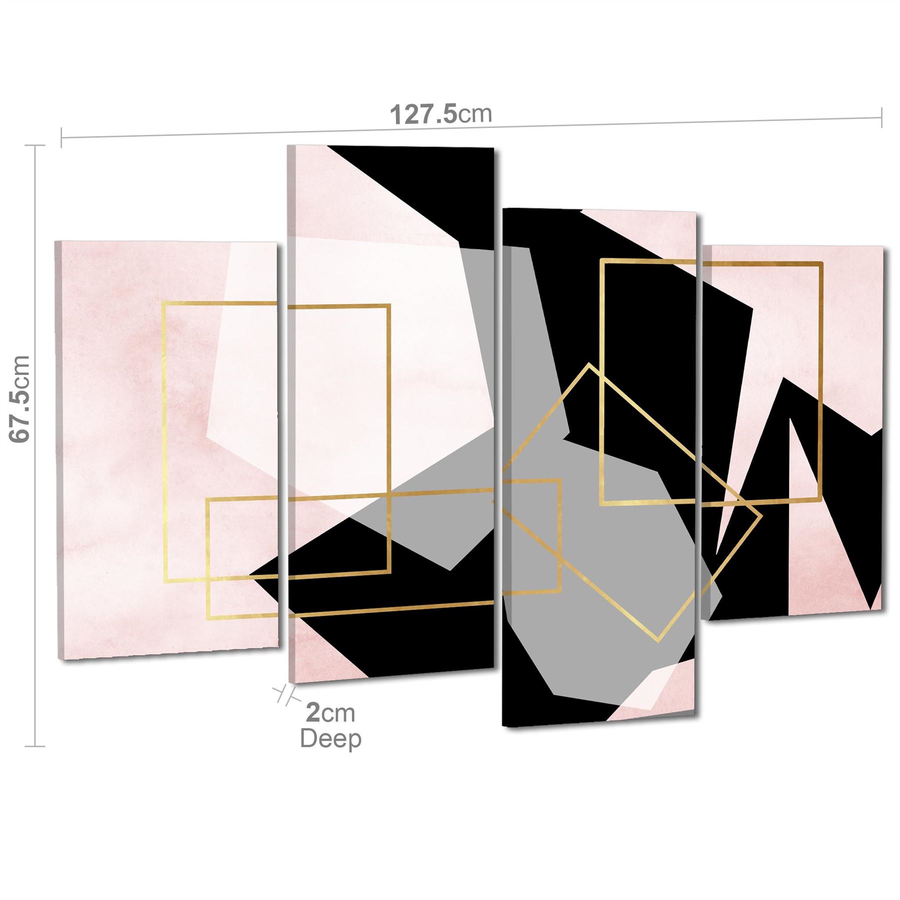 Landscape Canvas Art Prints Pink Black - Picture 46 of 55