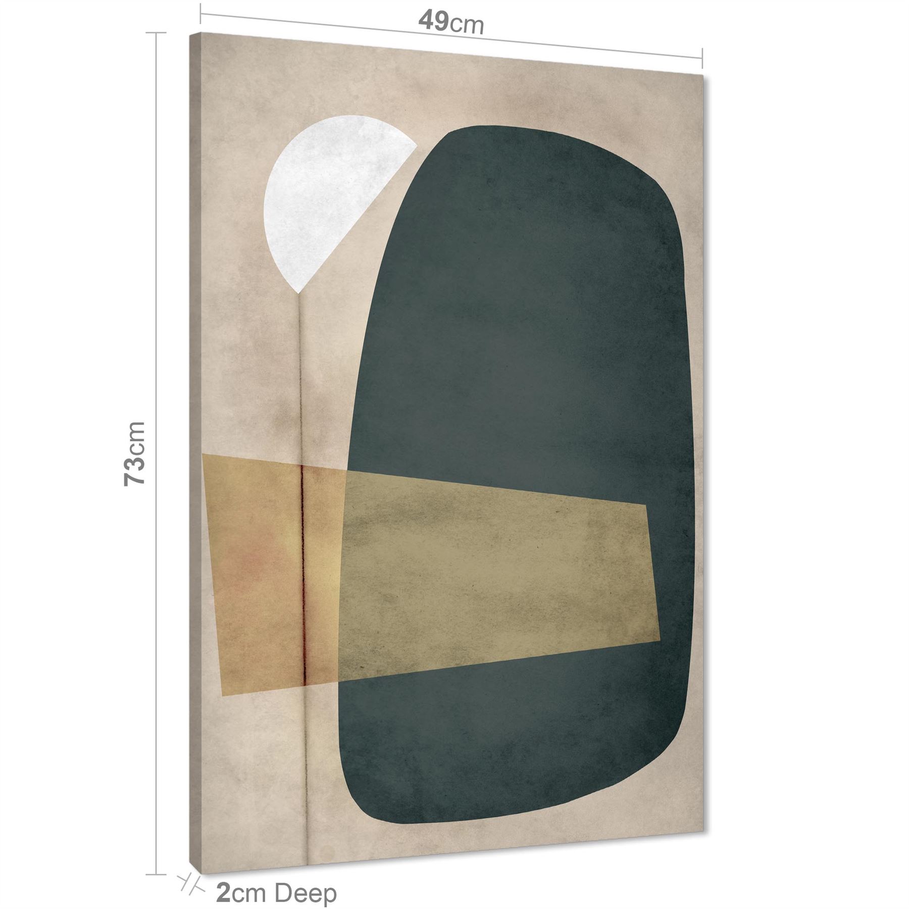 Abstract Beige Green Watercolour Canvas Art Prints - Picture 17 of 55