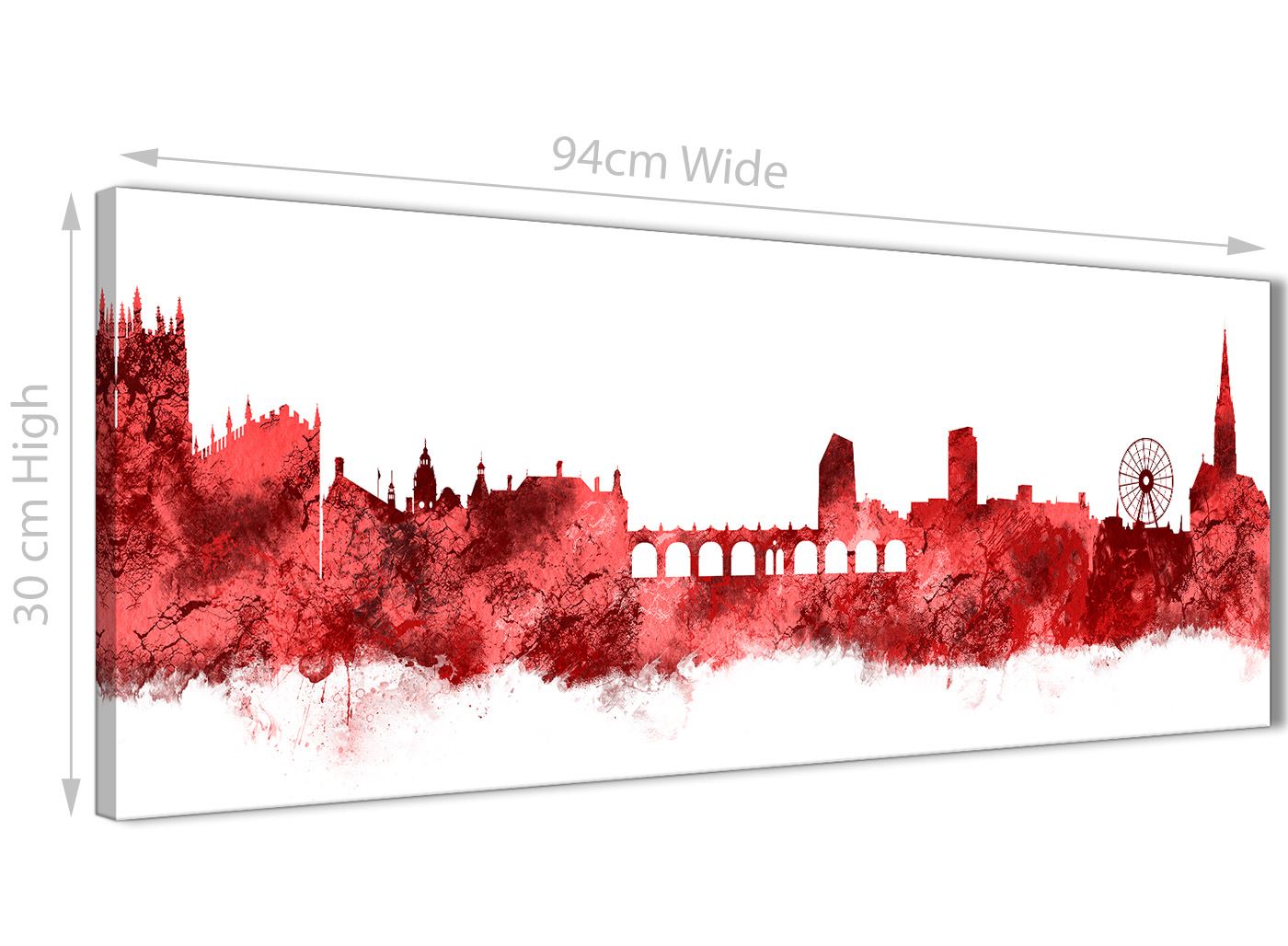 Sheffield Skyline Canvas Wall Art Print - 17 Colours Available - 94cm wide - Picture 74 of 86