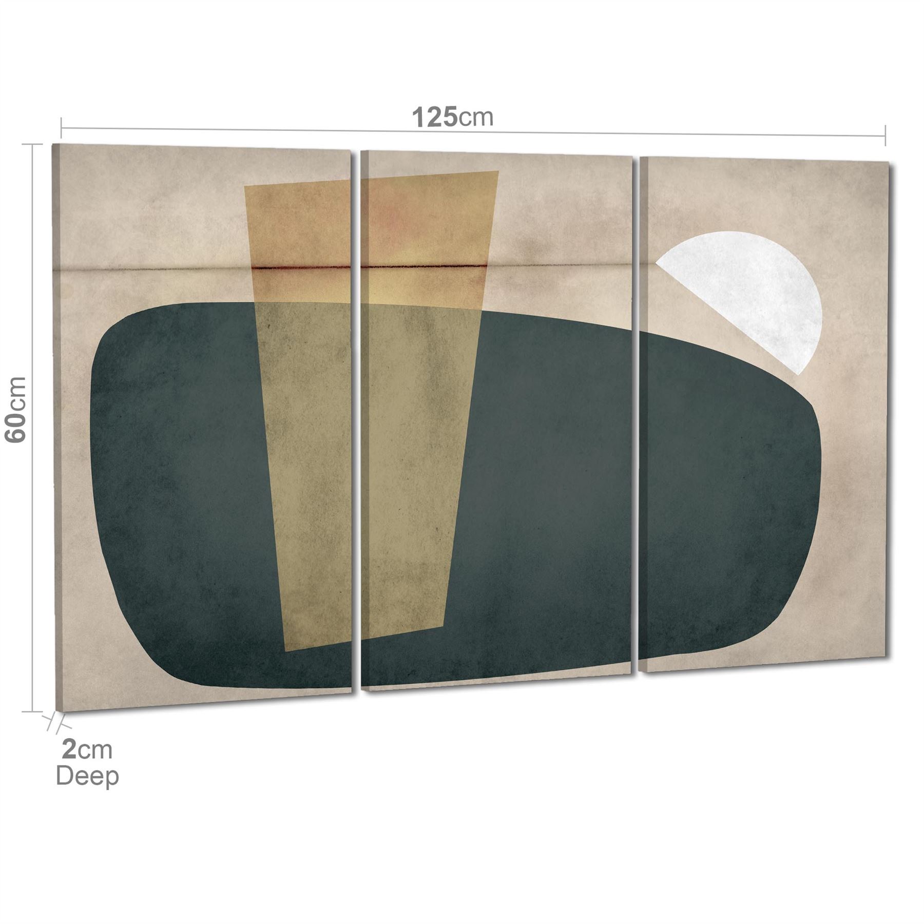 Abstract Beige Green Watercolour Canvas Art Prints - Picture 40 of 55