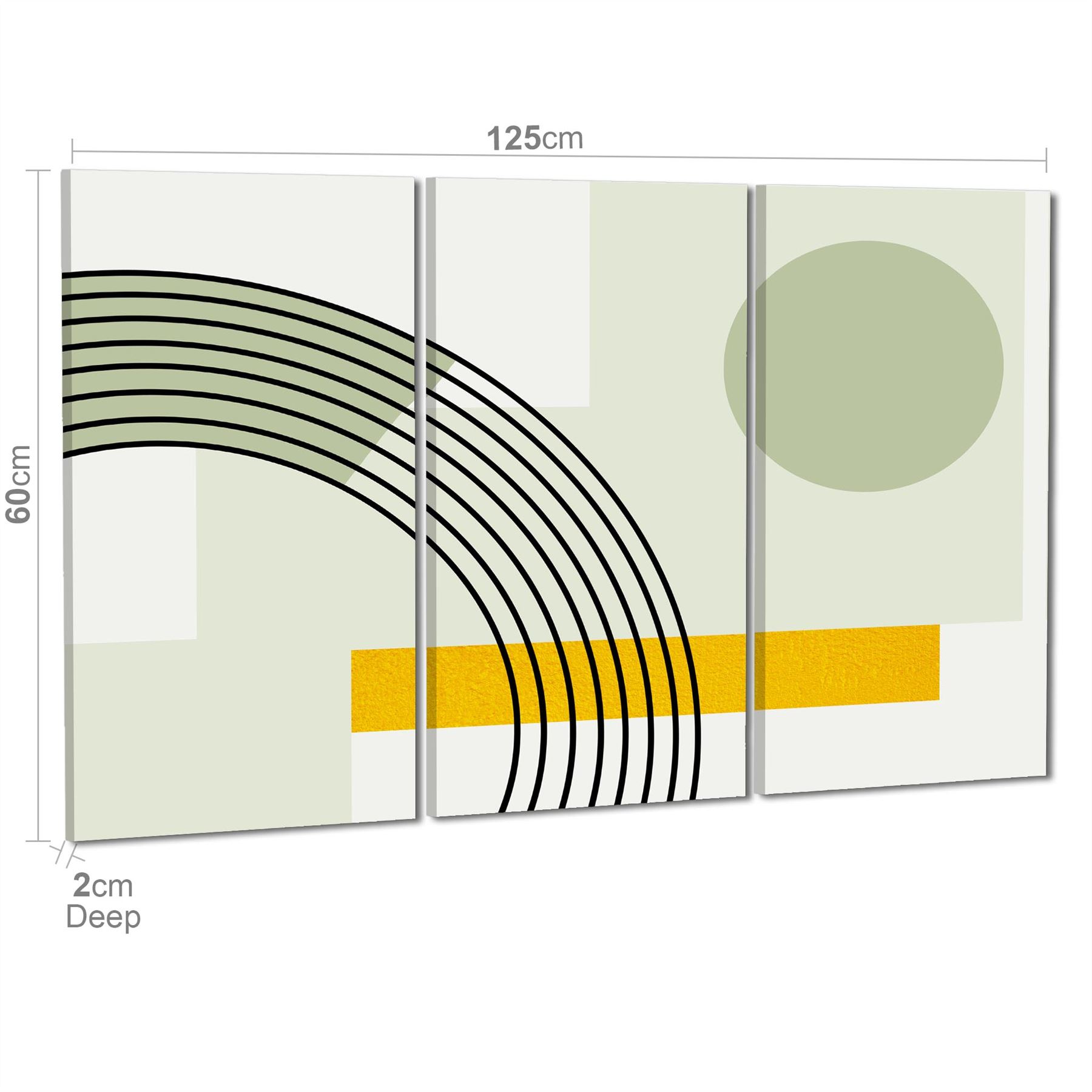 Abstrakter Salbei grün gelb geometrisches Design Leinwand Kunstdrucke - Bild 41 von 56