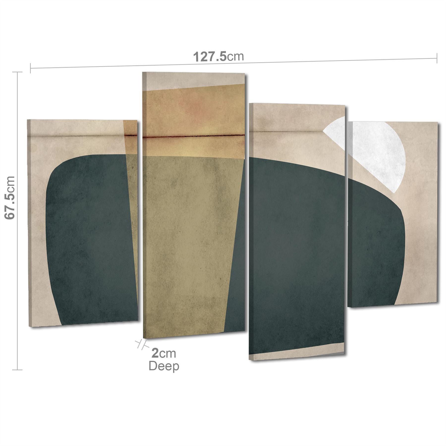 Abstract Beige Green Watercolour Canvas Art Prints - Picture 46 of 55