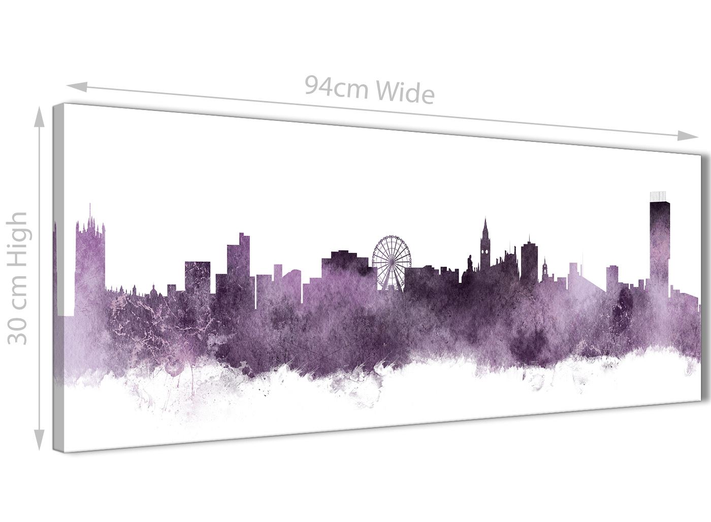 Manchester Skyline Canvas Wall Art Print 17 Colours Available 94cm