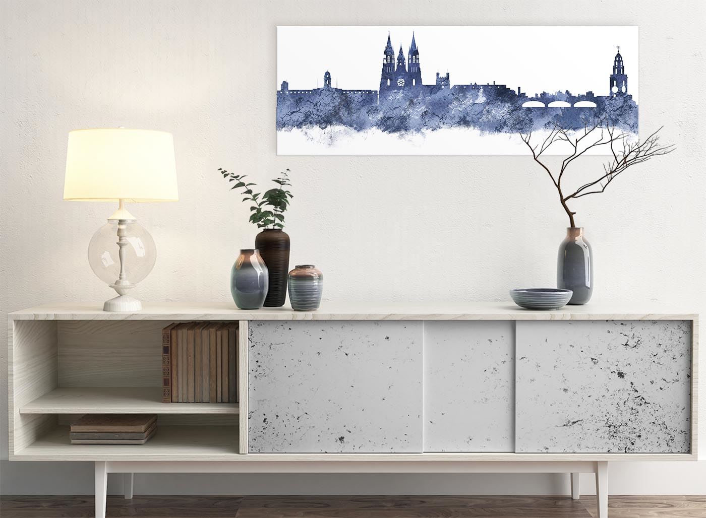 Cork Skyline Canvas Wall Art Print - 17 Colours Available - 94cm wide - Picture 6 of 86