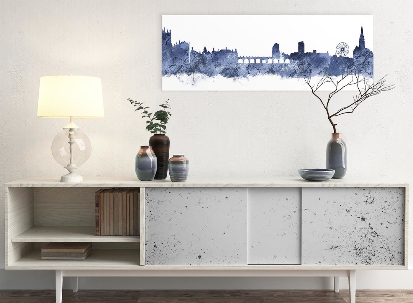 Sheffield Skyline Canvas Wall Art Print - 17 Colours Available - 94cm wide - Picture 5 of 86