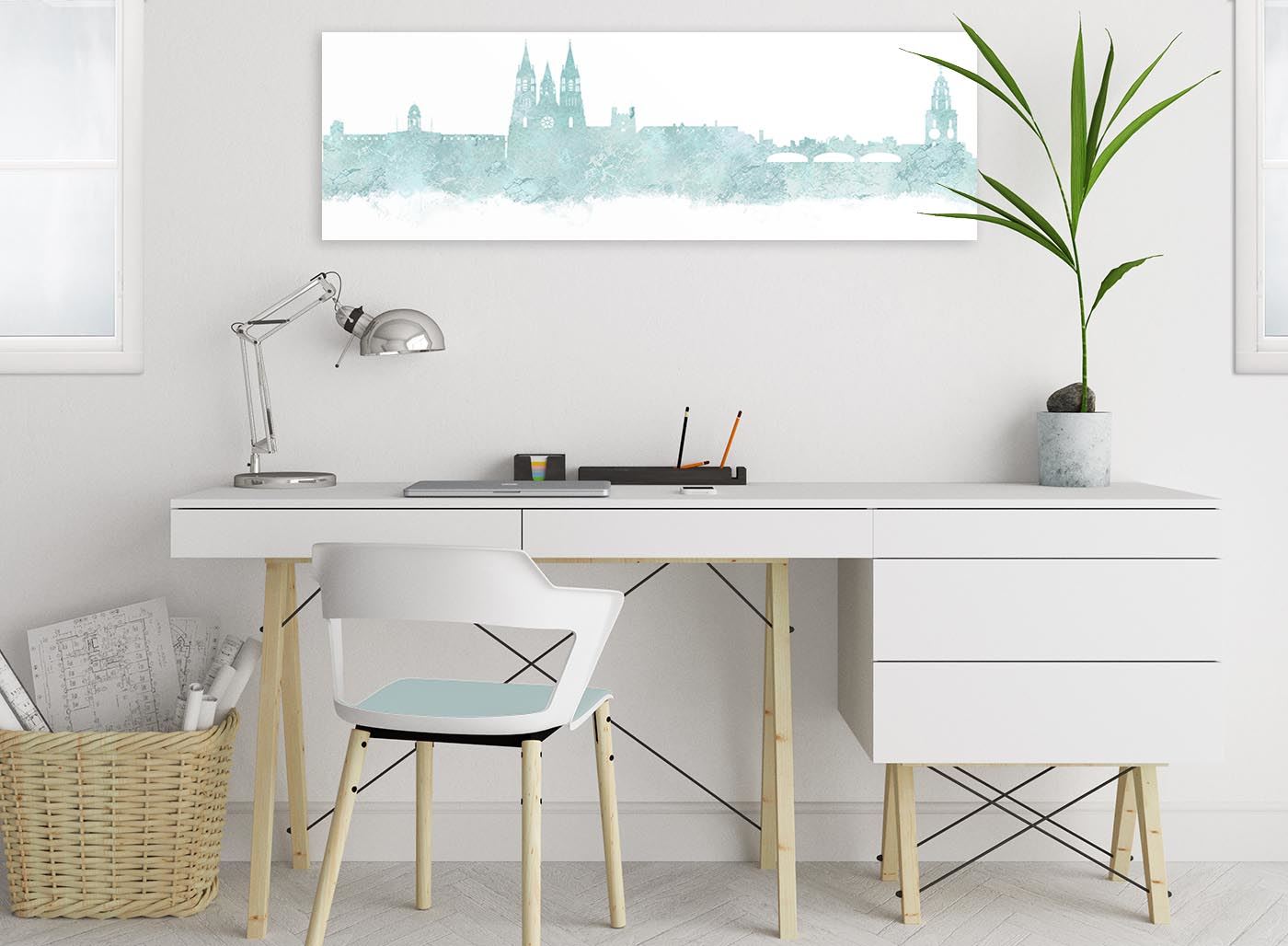 Cork Skyline Canvas Wall Art Print - 17 Colours Available - 94cm wide - Picture 32 of 86