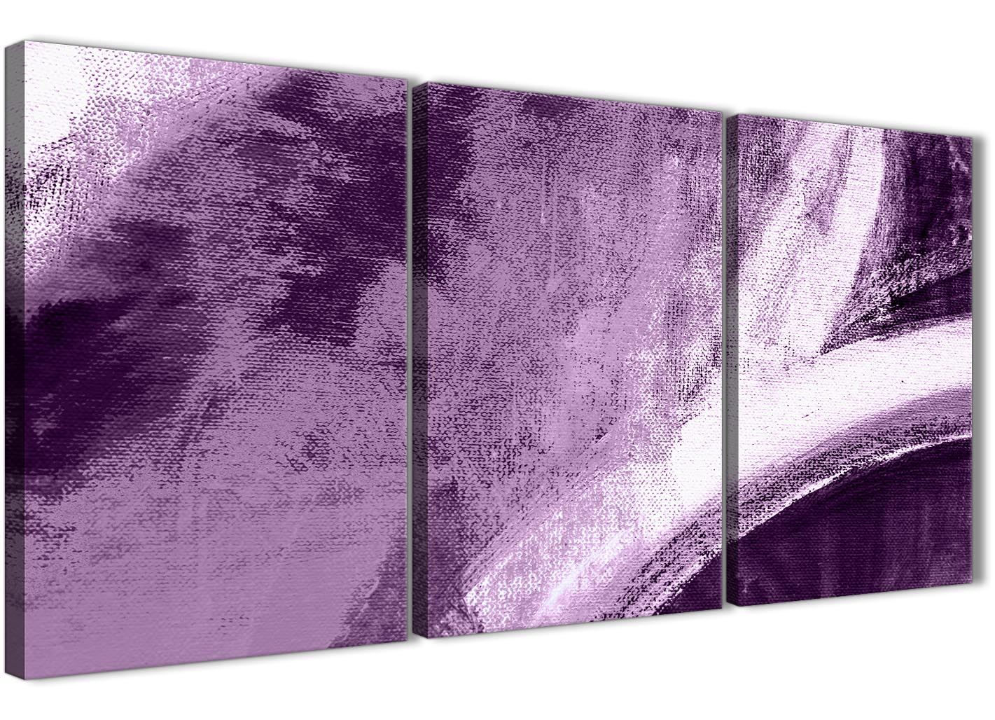 Aubergine Plum and White - Abstract Canvas Wall Art Painting - Picture 6 of 32