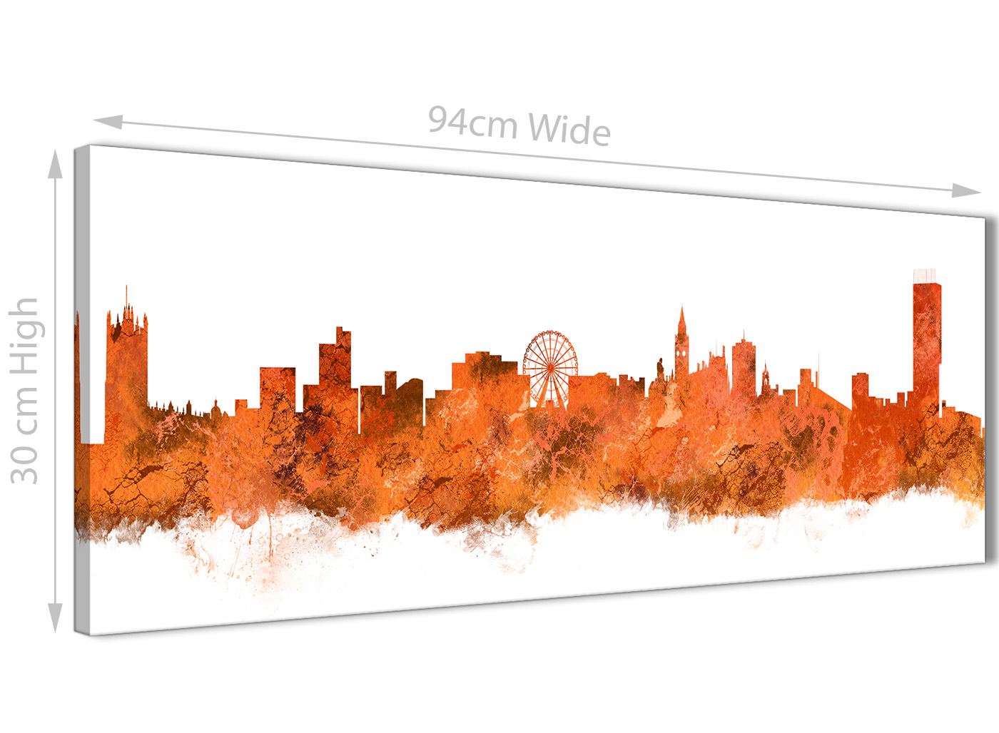 Manchester Skyline Canvas Wall Art Print 17 Colours Available 94cm