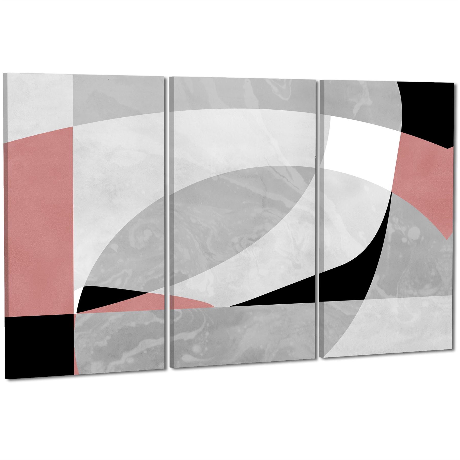 Abstract Pink Grey Watercolour Canvas Wall Art Print - Picture 37 of 55