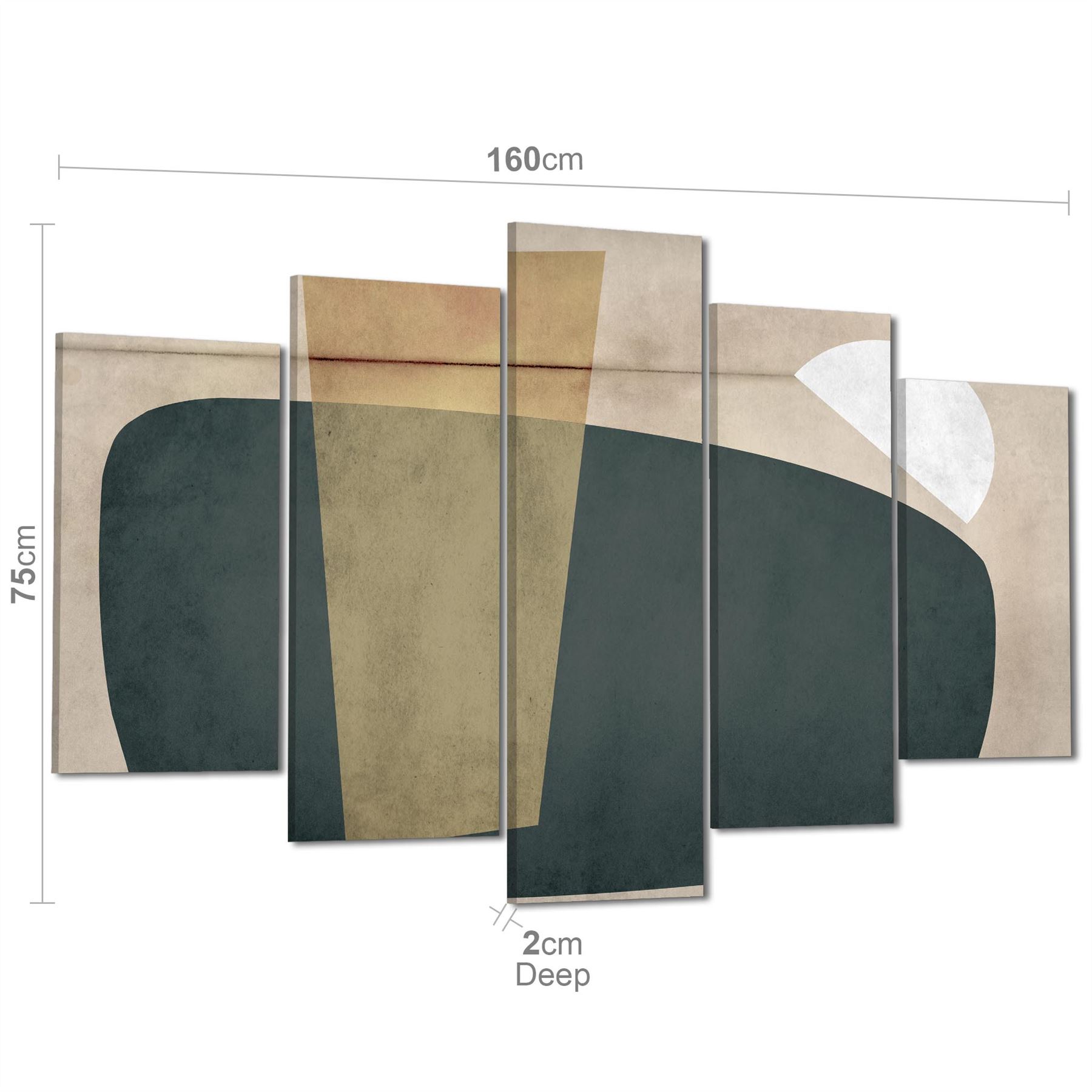 Abstract Beige Green Watercolour Canvas Art Prints - Picture 53 of 55