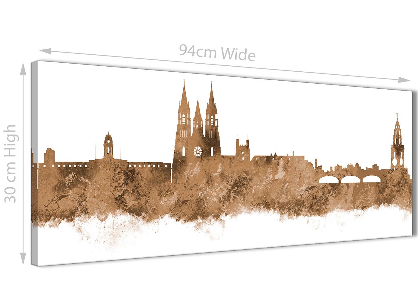 Cork Skyline Canvas Wall Art Print - 17 Colours Available - 94cm wide - Picture 15 of 86
