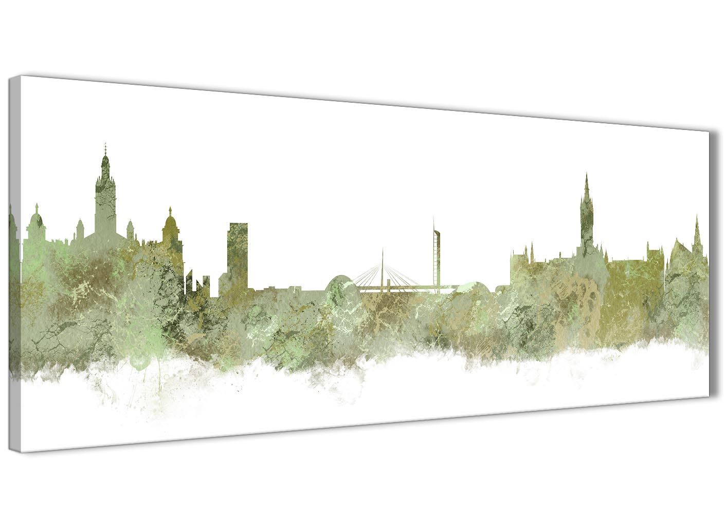 Glasgow Skyline Canvas Wall Art Print - 17 Colours Available - 94cm wide - Picture 77 of 86