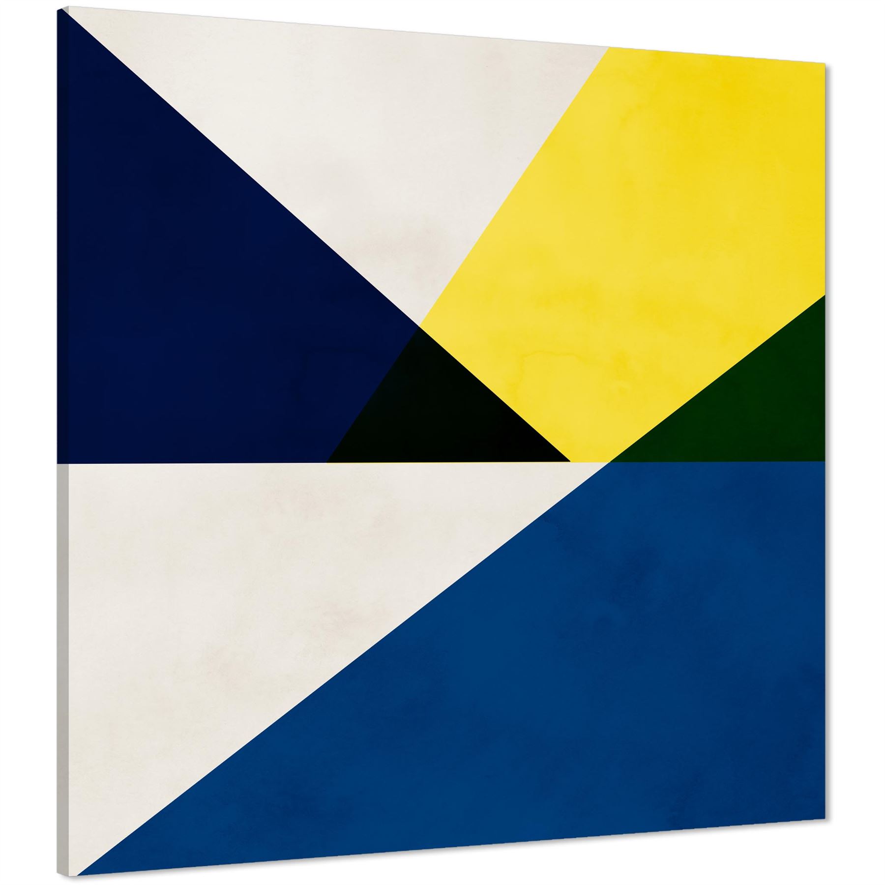 Abstrakte gelb blau Kunstwerk Leinwand Kunst Bilder - Bild 8 von 55