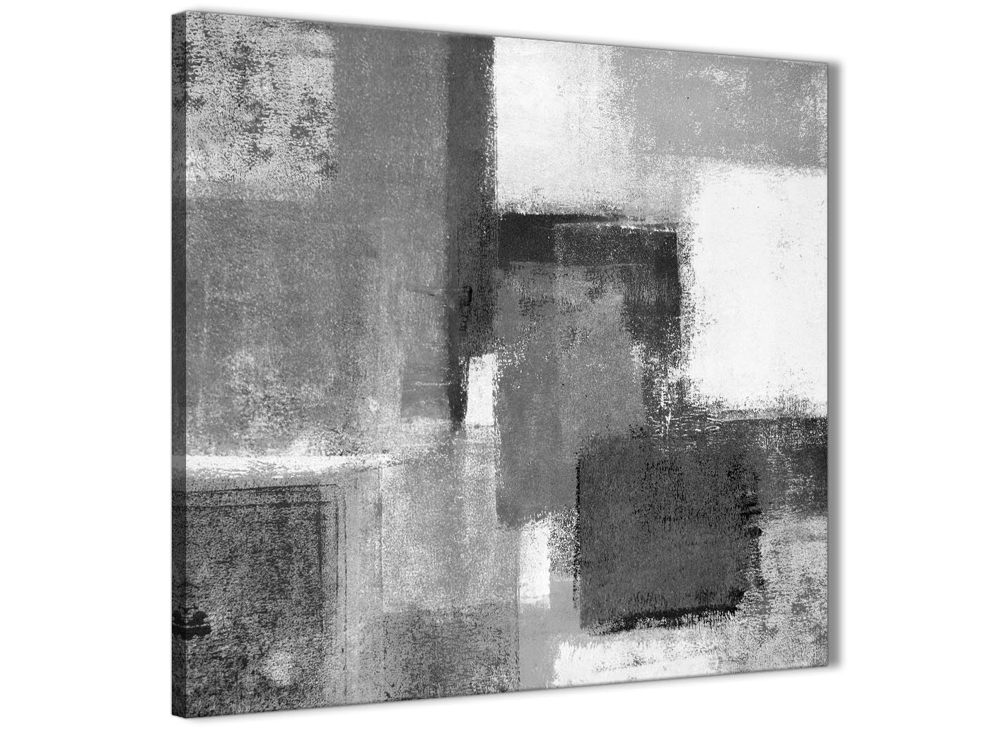 Black White Grey Abstract Hallway Canvas Wall Art Accessories