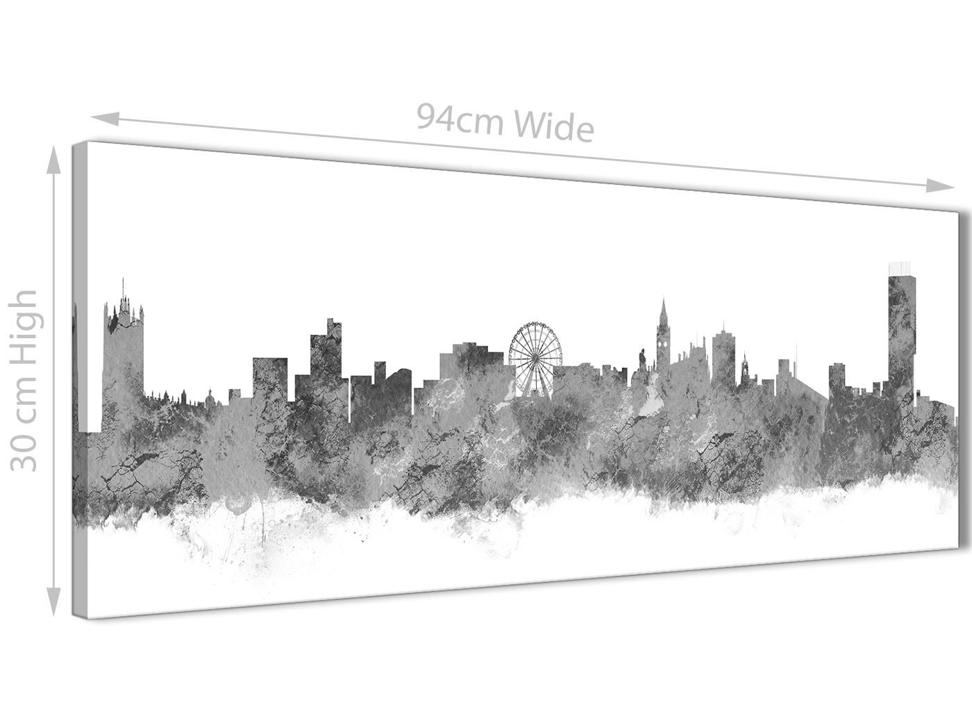 Manchester Skyline Canvas Wall Art Print 17 Colours Available 94cm
