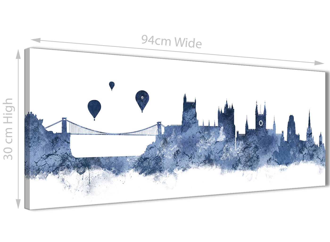Bristol Skyline Canvas Wall Art Print 17 Colours Available 94cm
