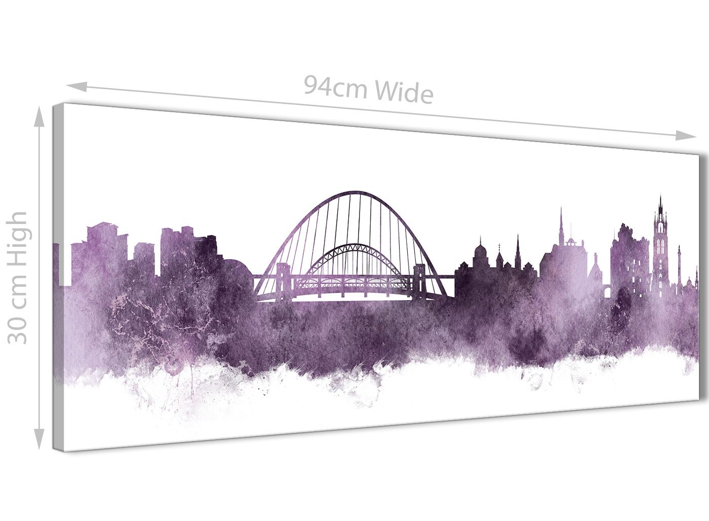 Newcastle Skyline Canvas Wall Art Print 17 Colours Available 94cm