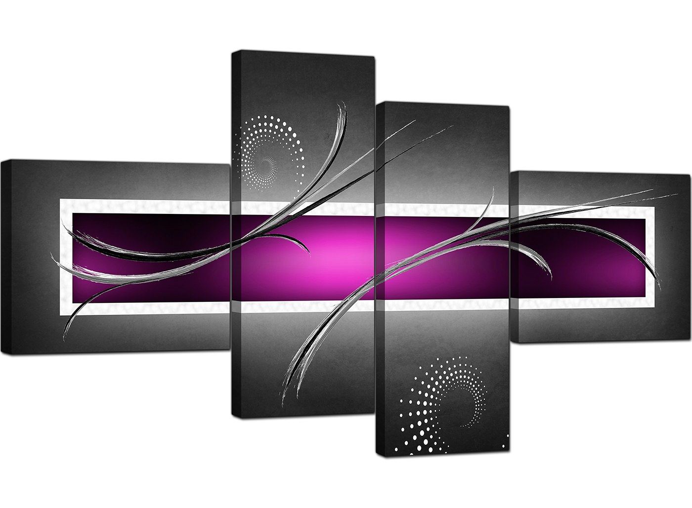 Large Purple Black Grey Abstract Canvas Pictures 160cm Wall Art 4092