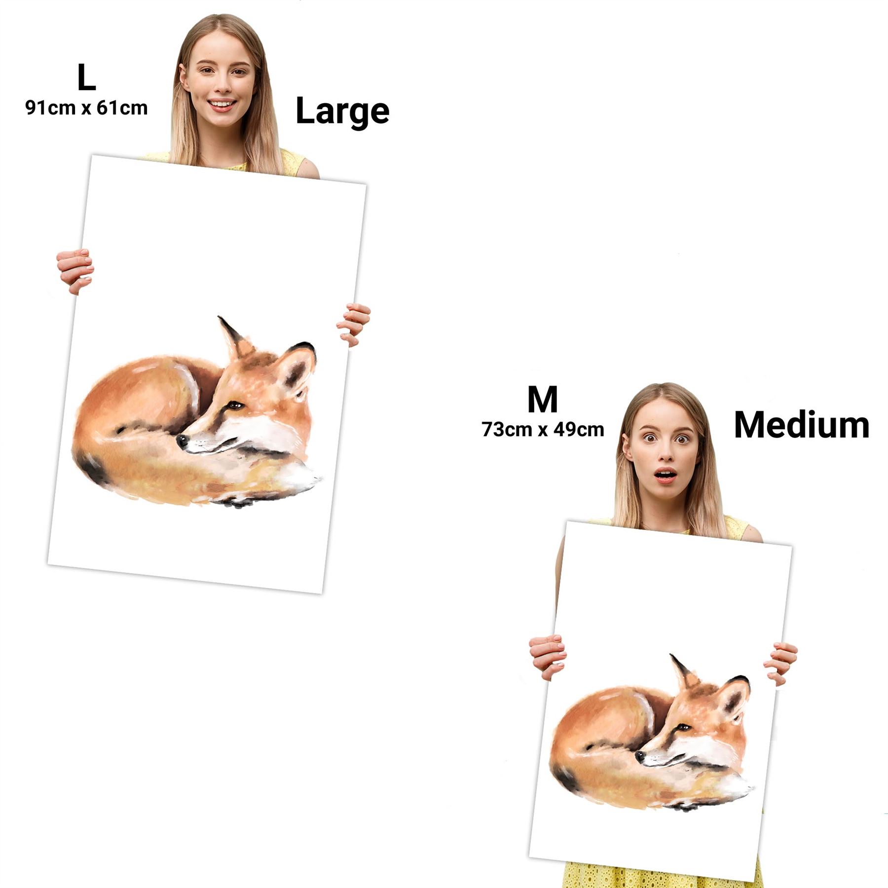 Fox Canvas Wall Art Print - Brown - Picture 12 of 13