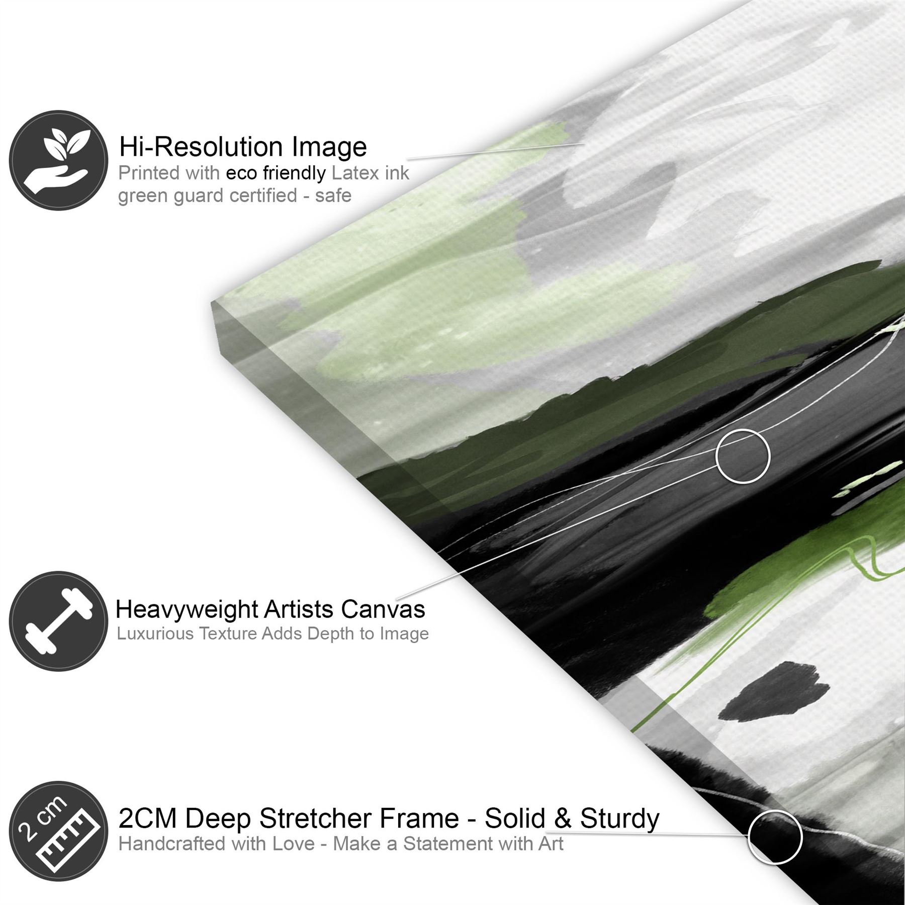 Abstract Lime Green Grey Artwork Framed Art Prints - Picture 19 of 54
