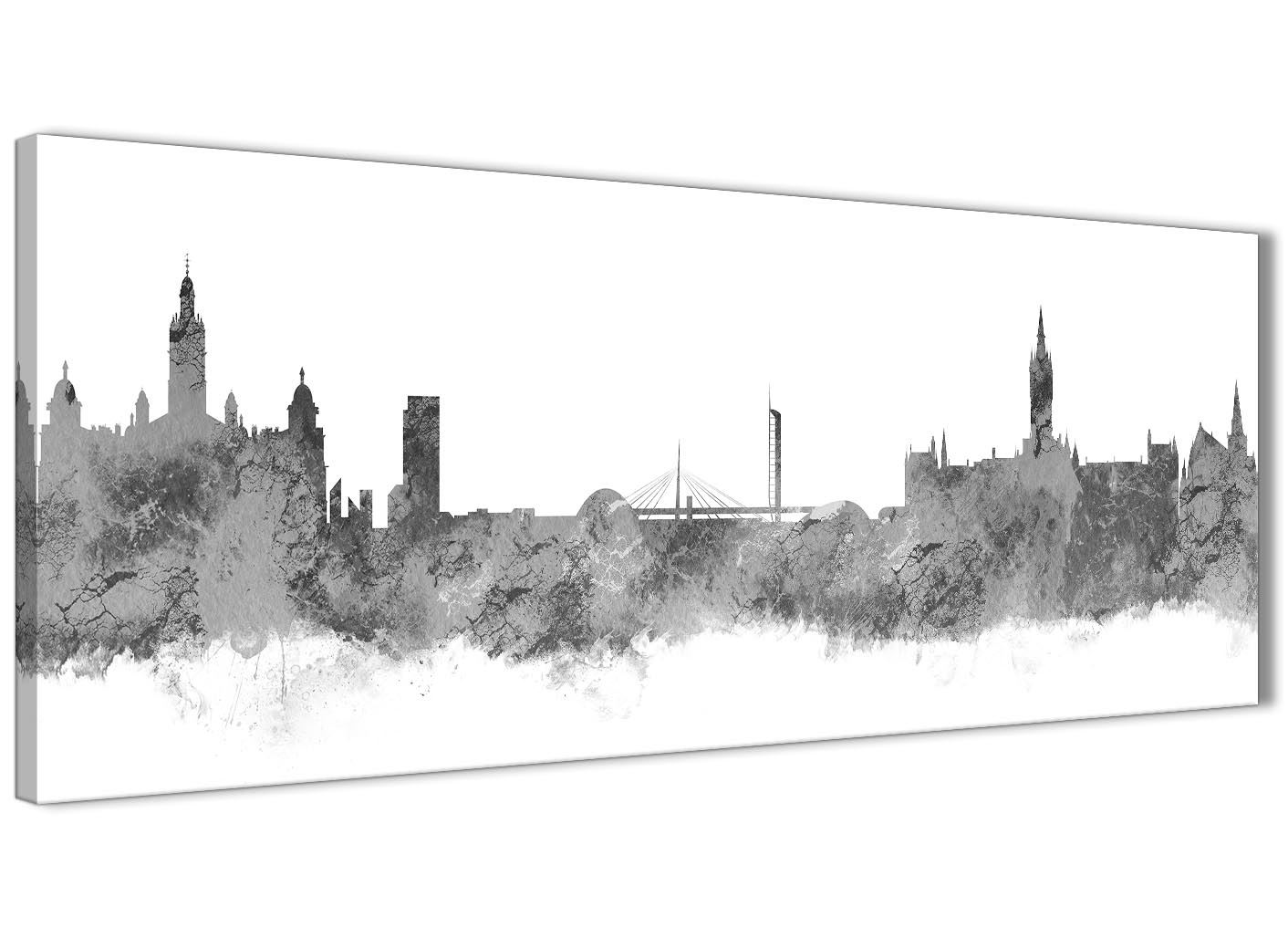 Glasgow Skyline Canvas Wall Art Print - 17 Colours Available - 94cm wide - Picture 37 of 86