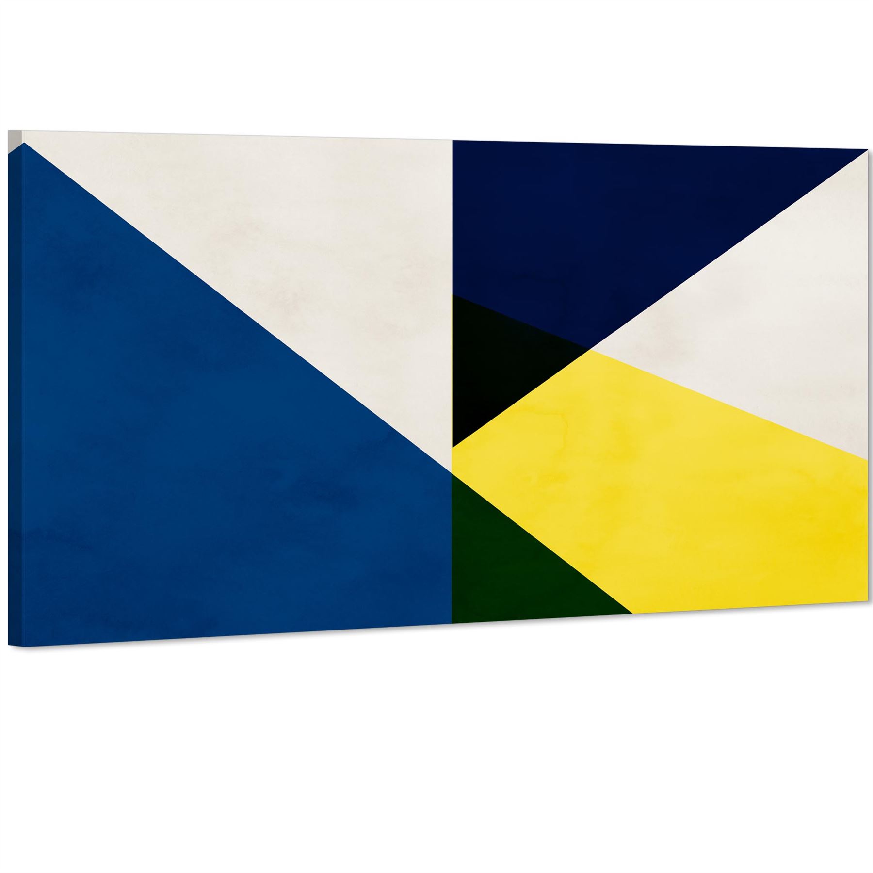 Abstrakte gelb blau Kunstwerk Leinwand Kunst Bilder - Bild 32 von 55