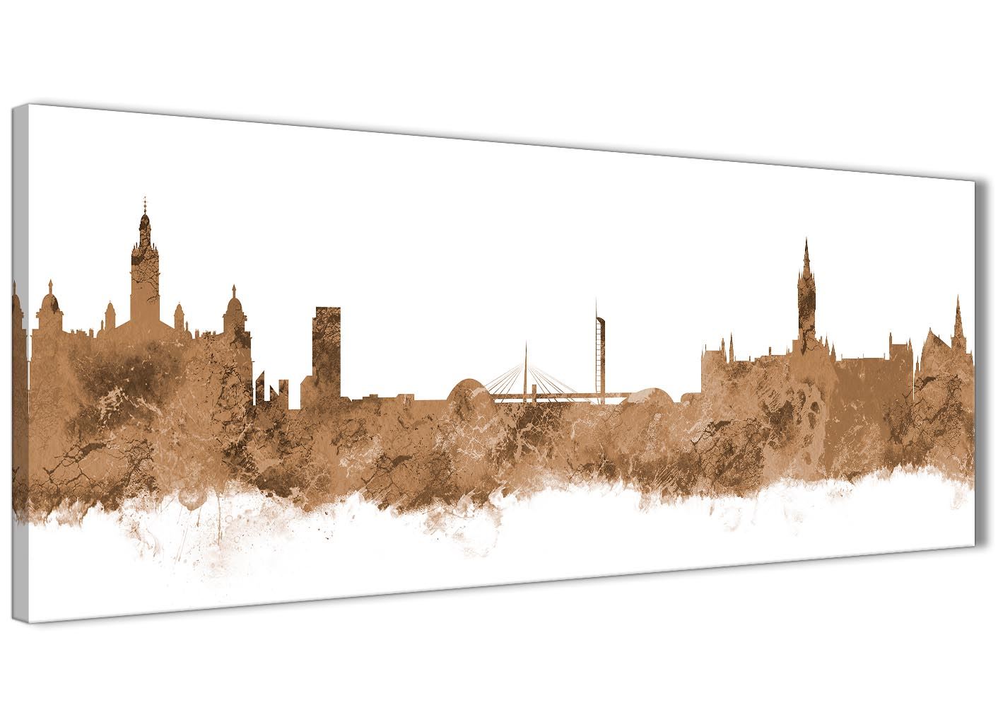 Glasgow Skyline Canvas Wall Art Print - 17 Colours Available - 94cm wide - Picture 12 of 86