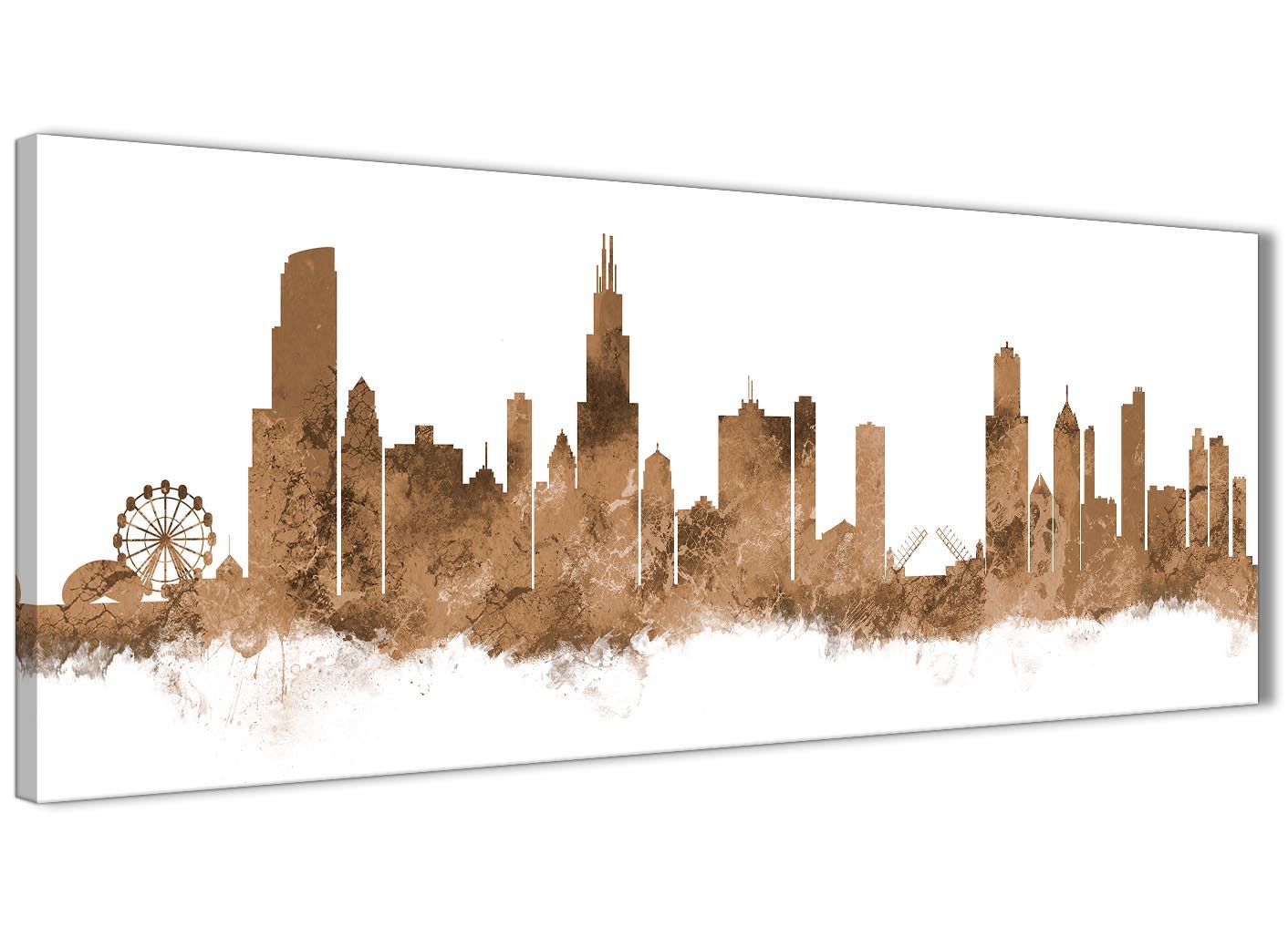 Chicago Skyline Leinwand Wandbild Kunstdruck - 17 Farben verfügbar - 94 cm breit - Bild 13 von 101