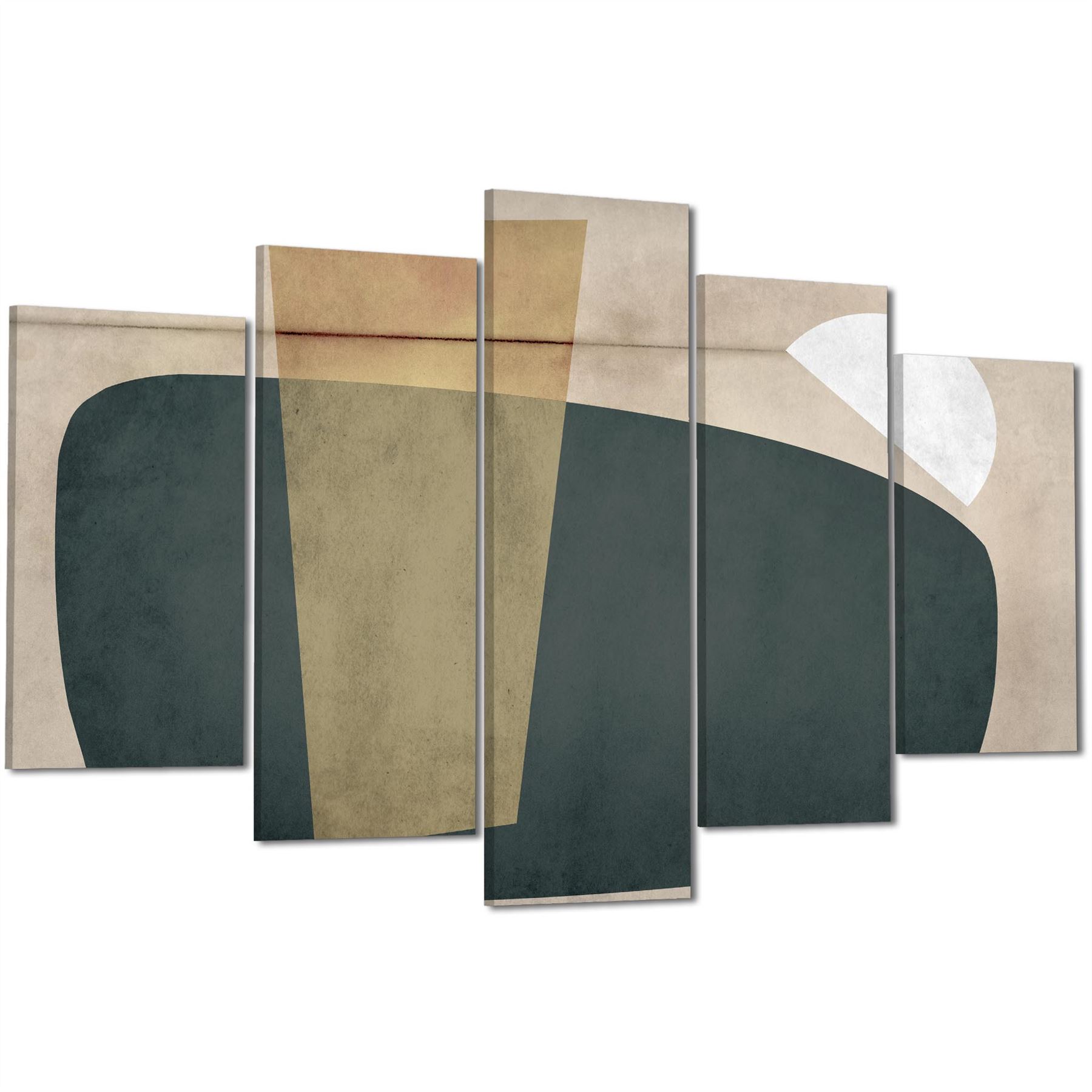 Abstract Beige Green Watercolour Canvas Art Prints - Picture 49 of 55