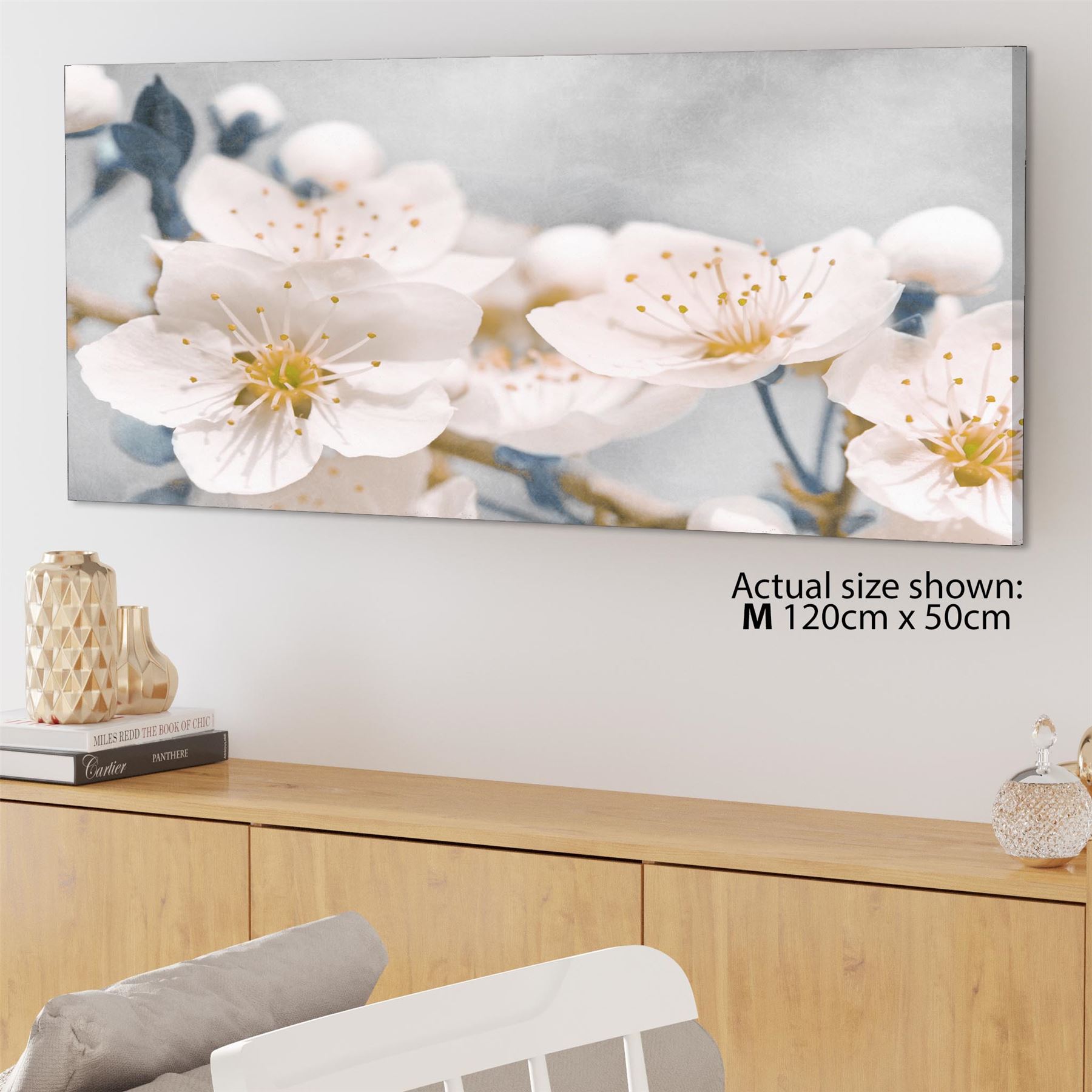 Yellow Blue Flowers Floral Canvas Art Prints | eBay