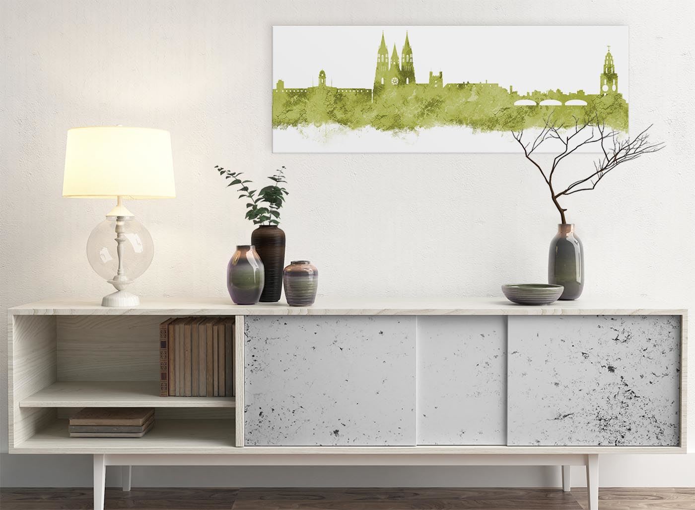 Cork Skyline Canvas Wall Art Print - 17 Colours Available - 94cm wide - Picture 51 of 86