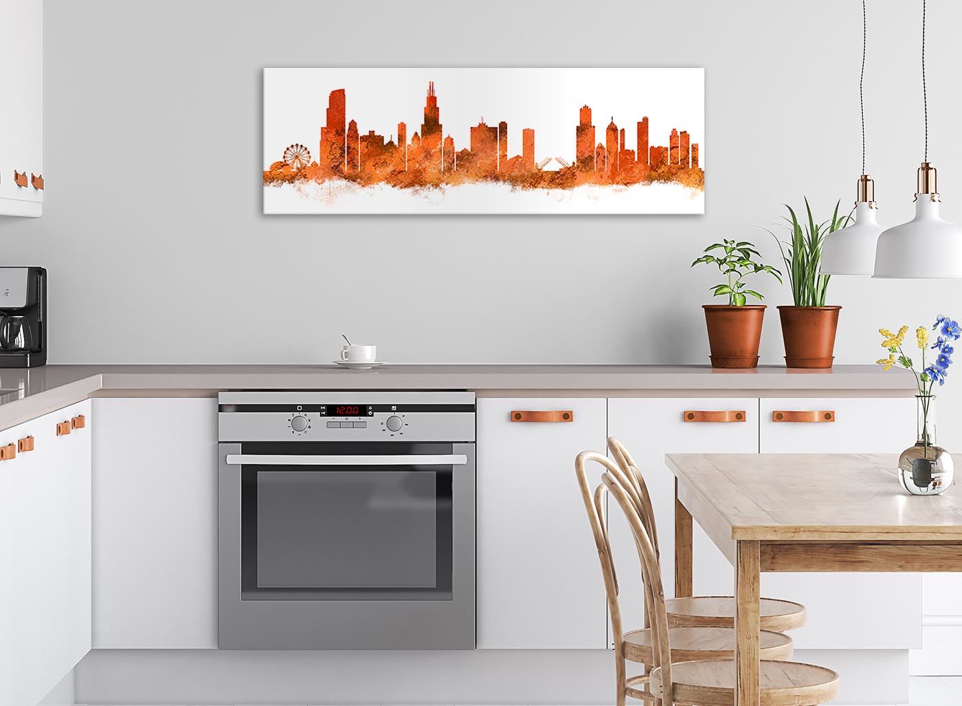 Chicago Skyline Leinwand Wandbild Kunstdruck - 17 Farben verfügbar - 94 cm breit - Bild 23 von 101