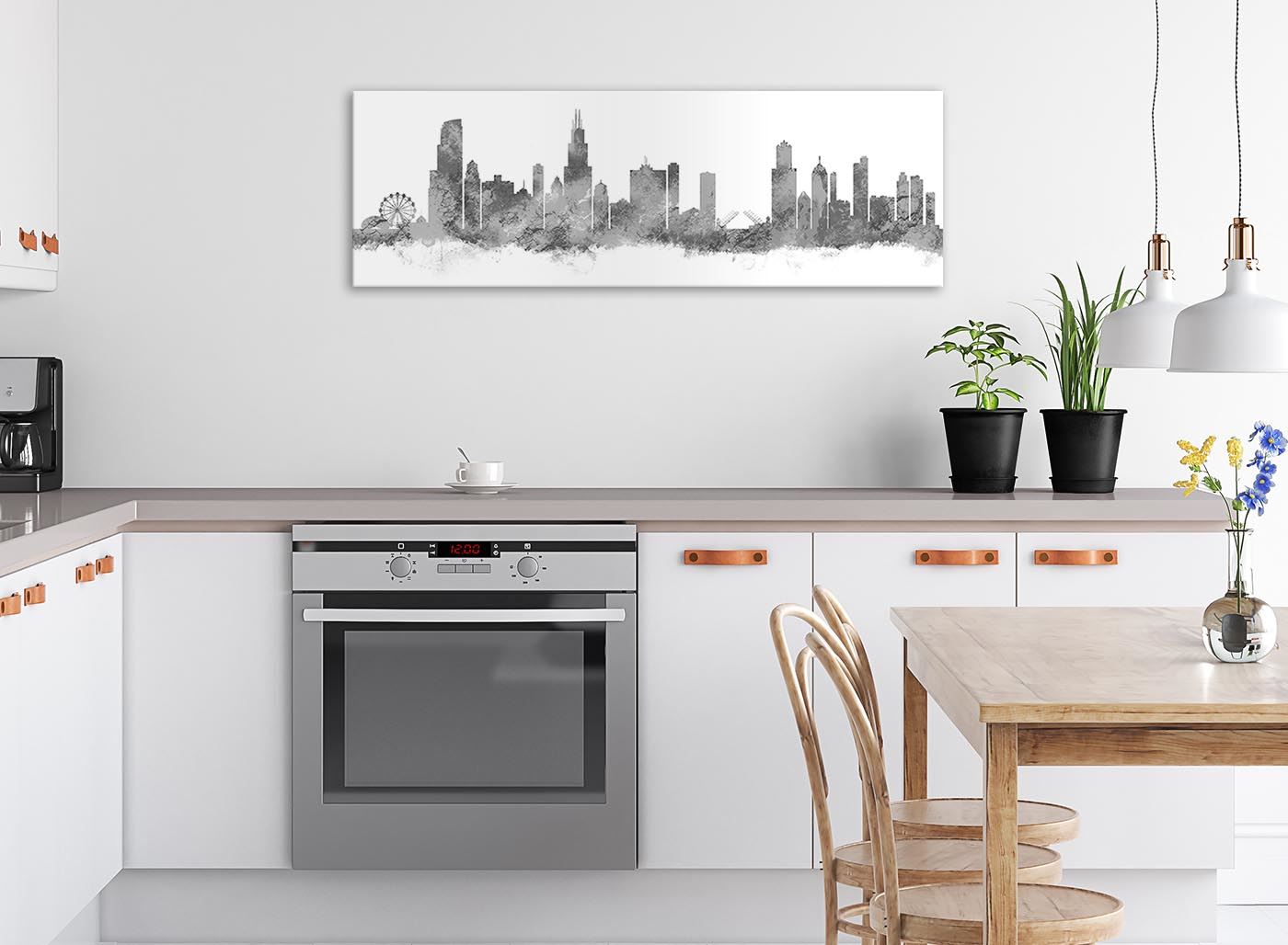 Chicago Skyline Leinwand Wandbild Kunstdruck - 17 Farben verfügbar - 94 cm breit - Bild 47 von 101